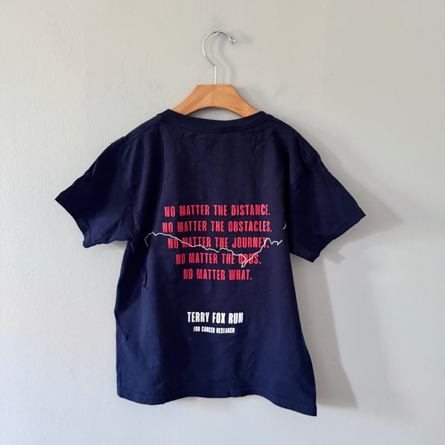 Adidas x Terry Fox / Navy T-shirt / XS(6-7Y)