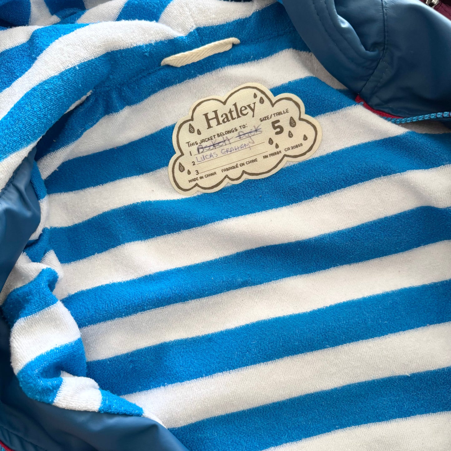 Hatley / Dark blue rain jacket / 5Y