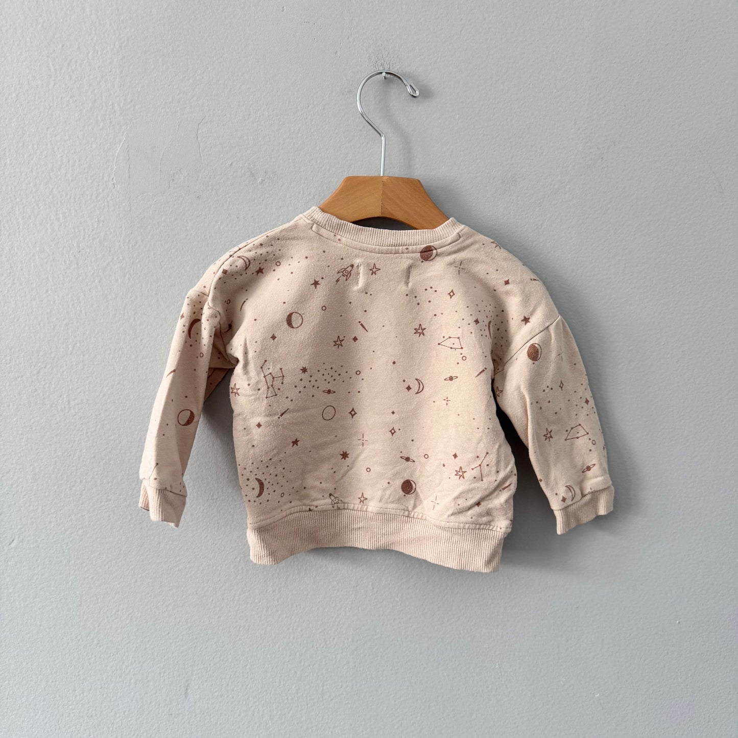 Little Thunder / Beige x space sweatshirt / 6-12M