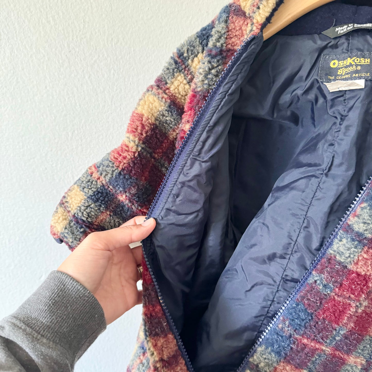 Vintage Oshkosh / Sherpa bunting suit / 9M