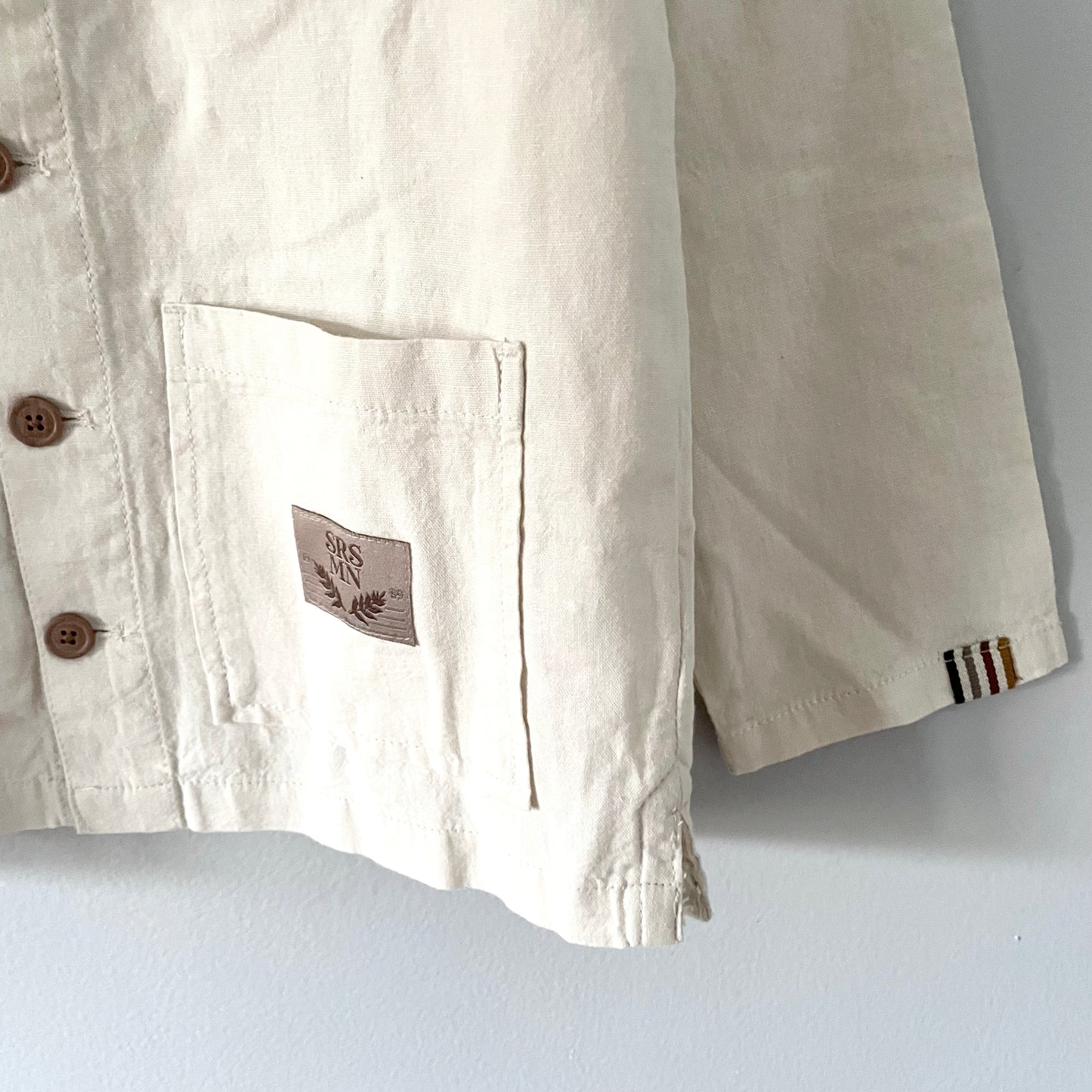 Souris Mini / Beige linen shirt / 7Y