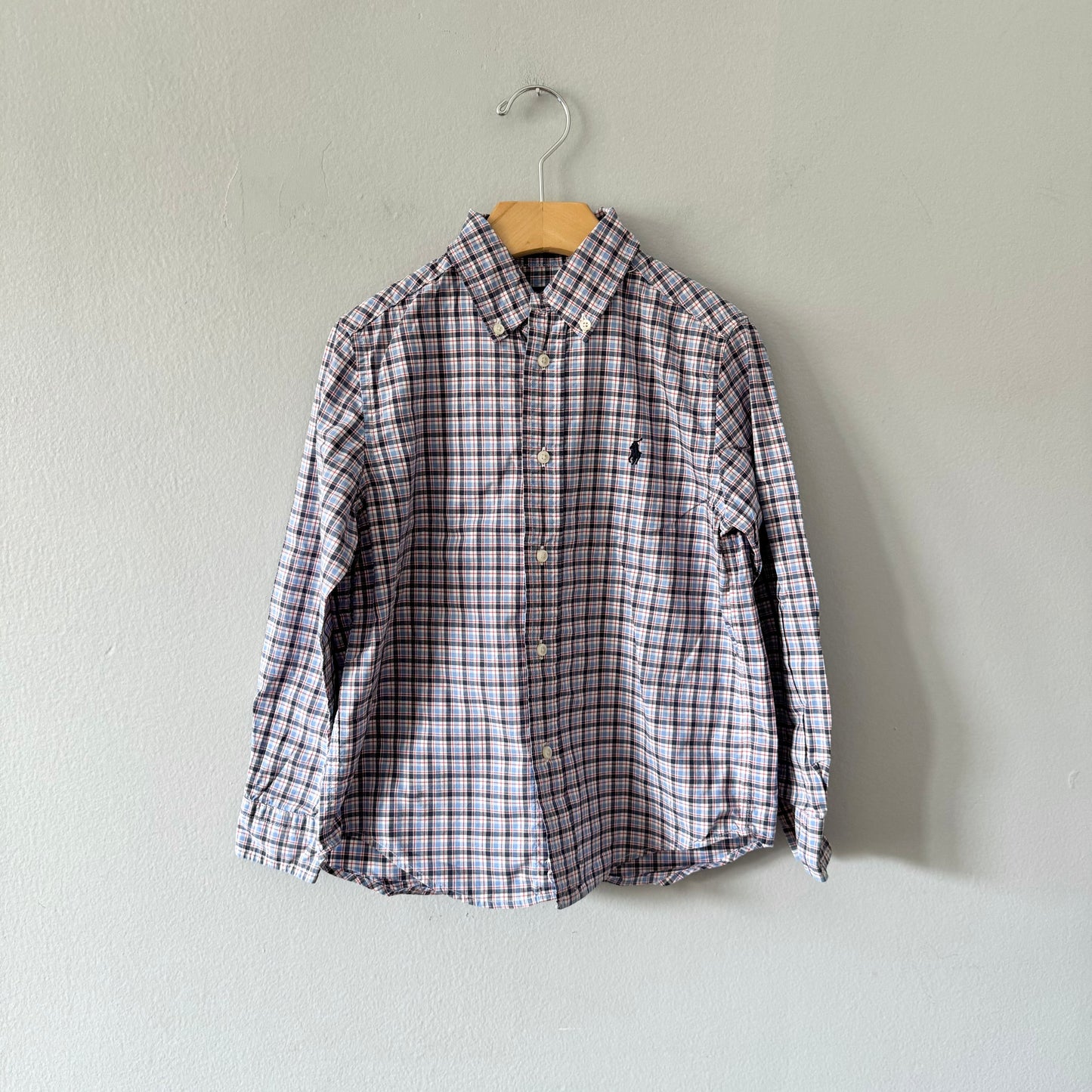 Polo / Checked dress shirt / 6Y