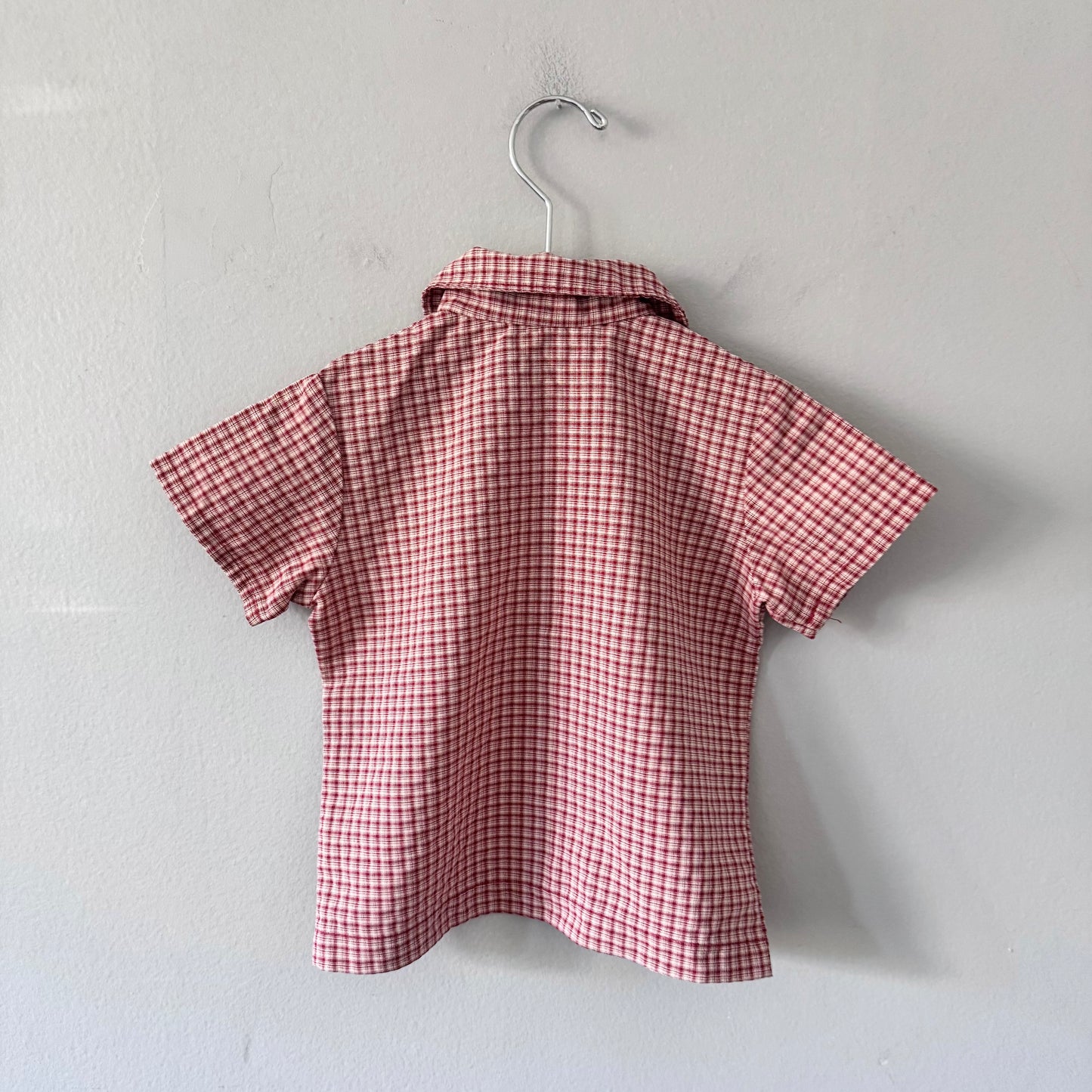 Vintage Robin / Red checked shirt / 3Y