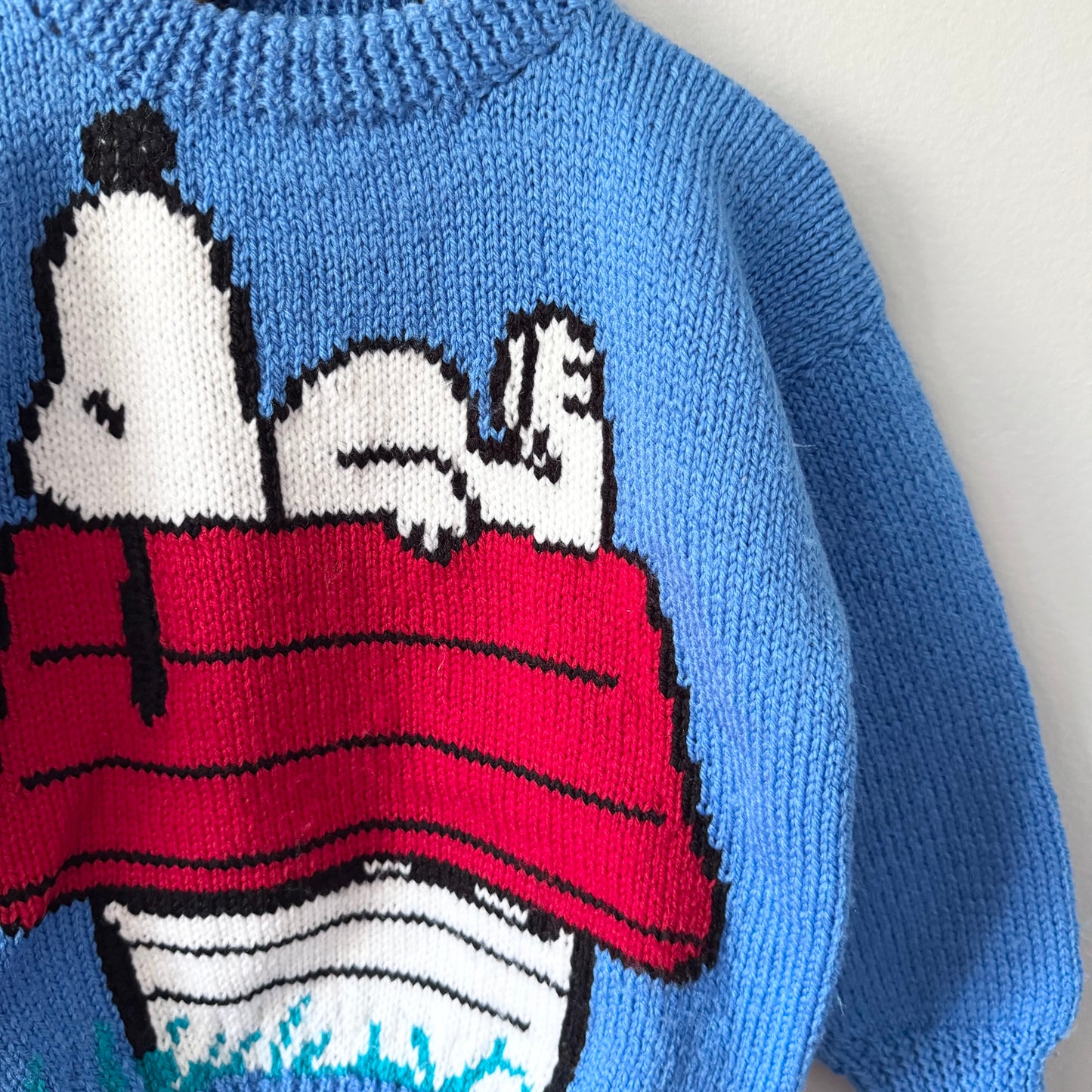 Handmade / Snoopy knit pullover / 4Y