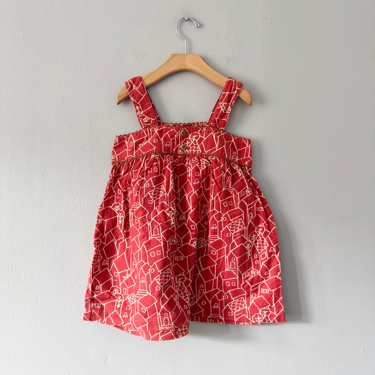 No brand / Red flannel dress / 5-6Y