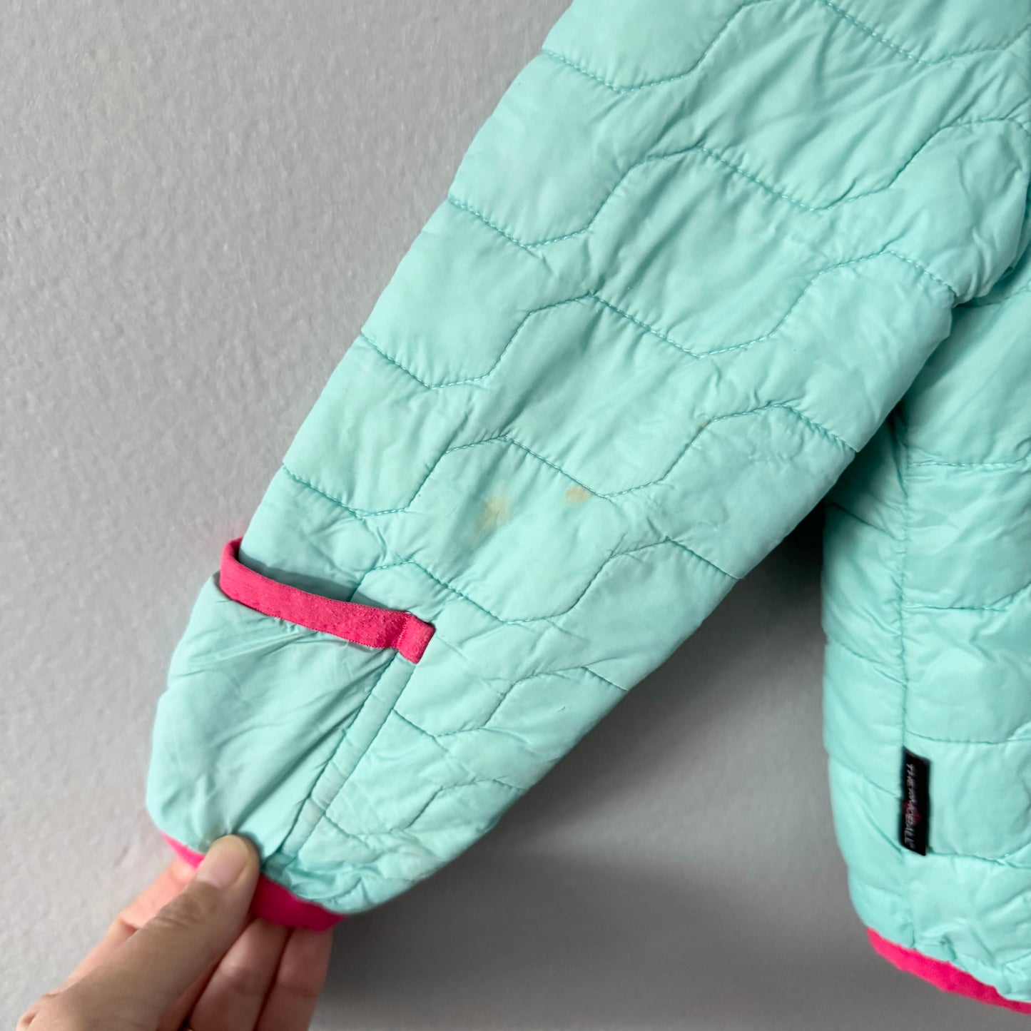 The North Face / Light blue x pink thermoball jacket / 12-18M