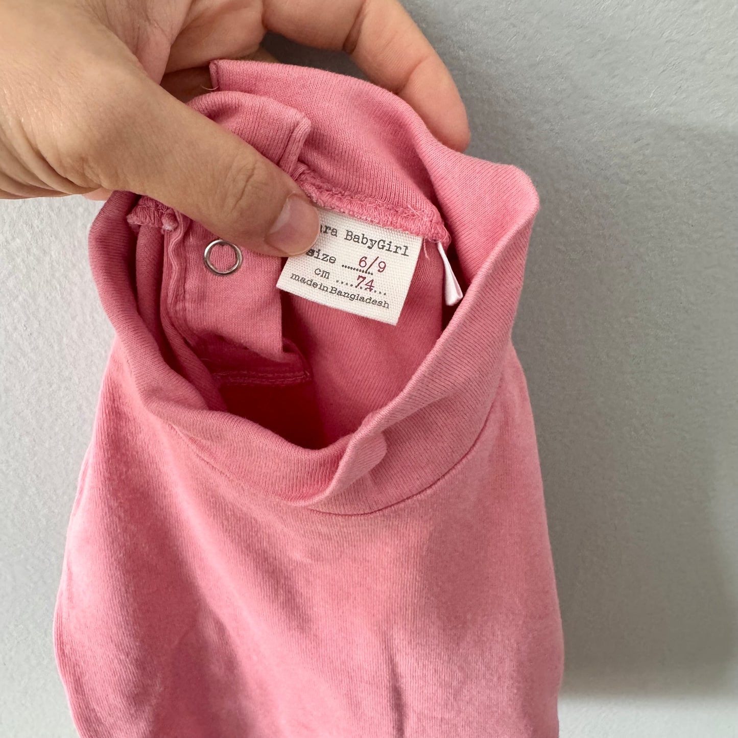 Zara / Pink turtle neck top / 6-9M
