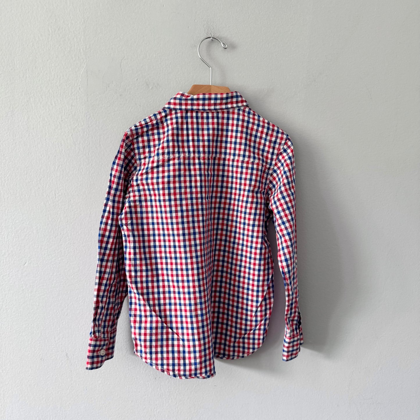 H&M / Red blue white shirt / 5-6Y