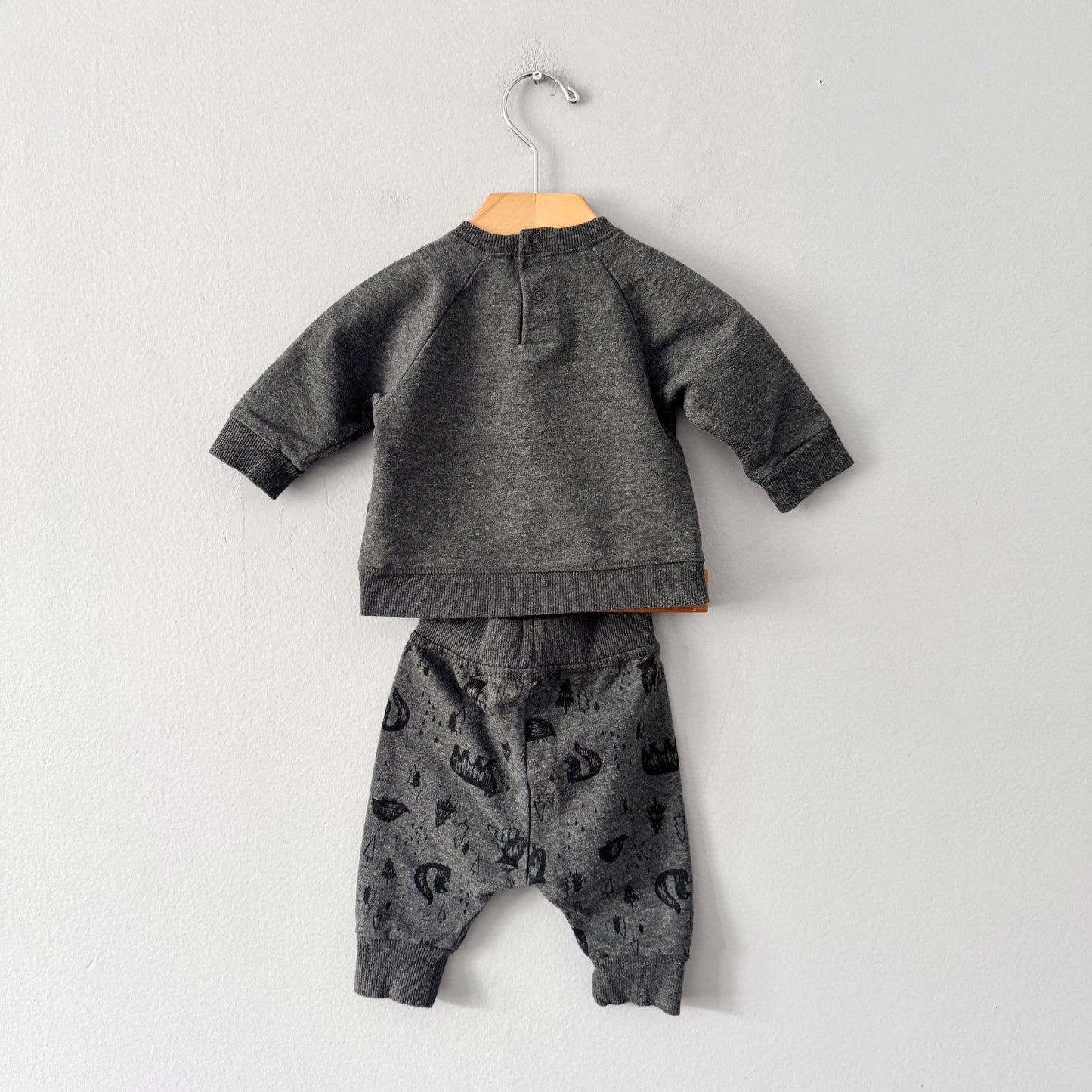 PL Baby / Dark grey crew set / 3M