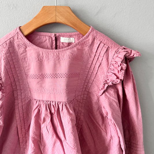 Next / Pink ruffle blouse / 8Y
