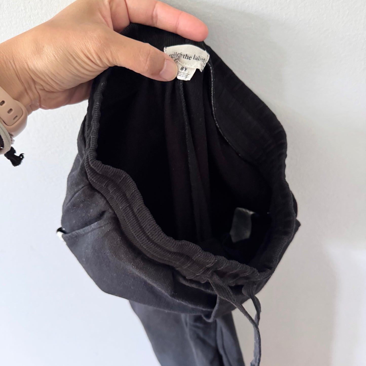 Miles the label / Black sweatpants / 8Y