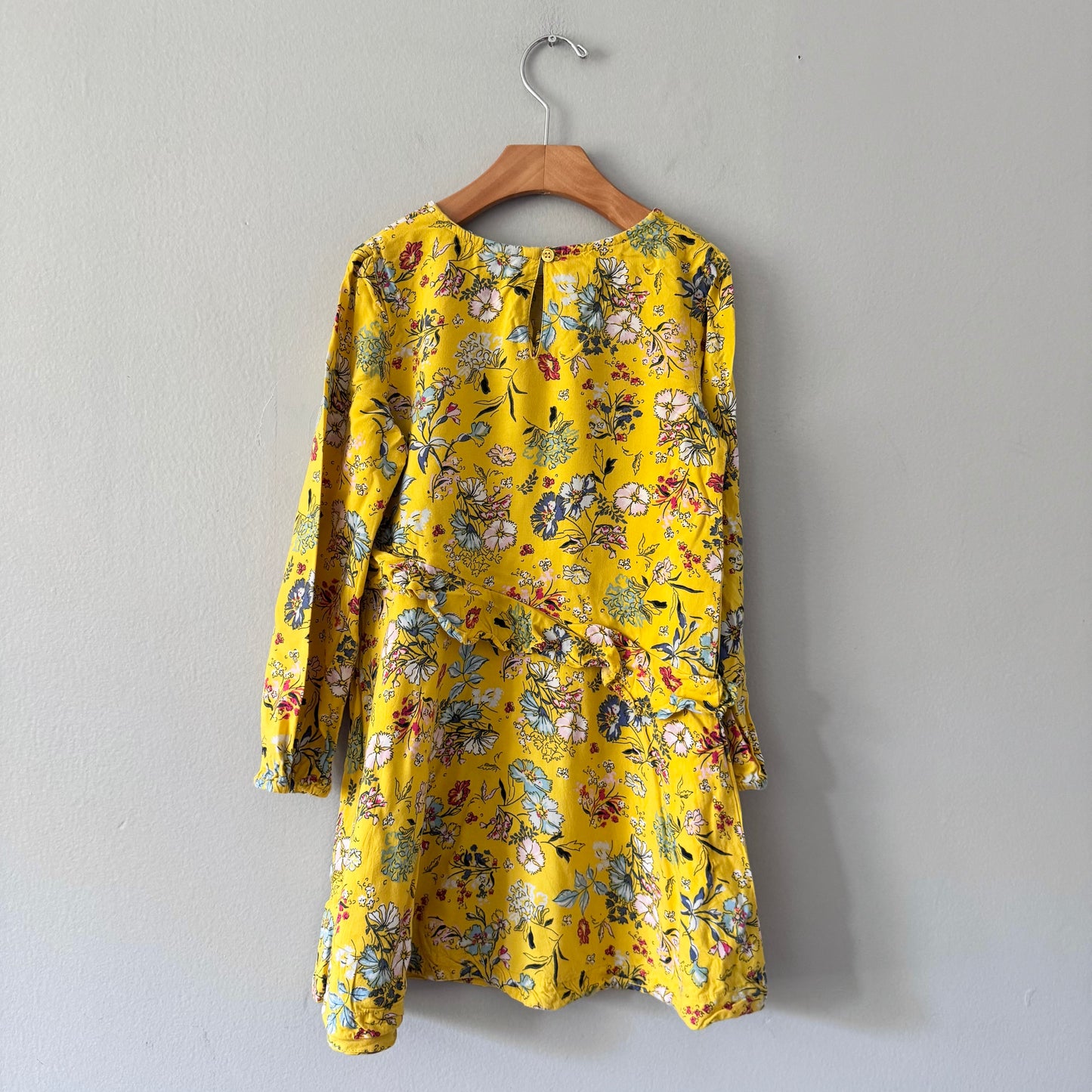 Next / Yellow rayon dress / 7Y