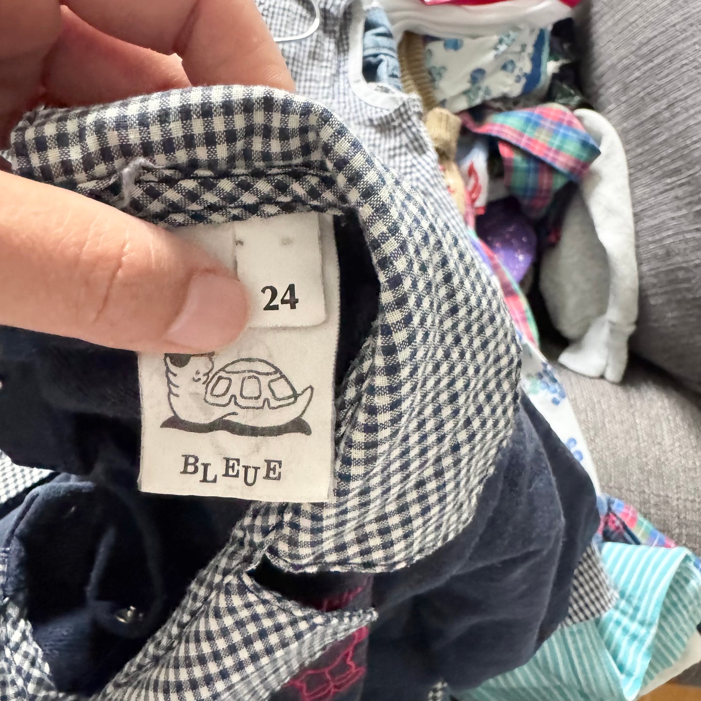 Vintage / La Tortue Bleue crew romper / 24M