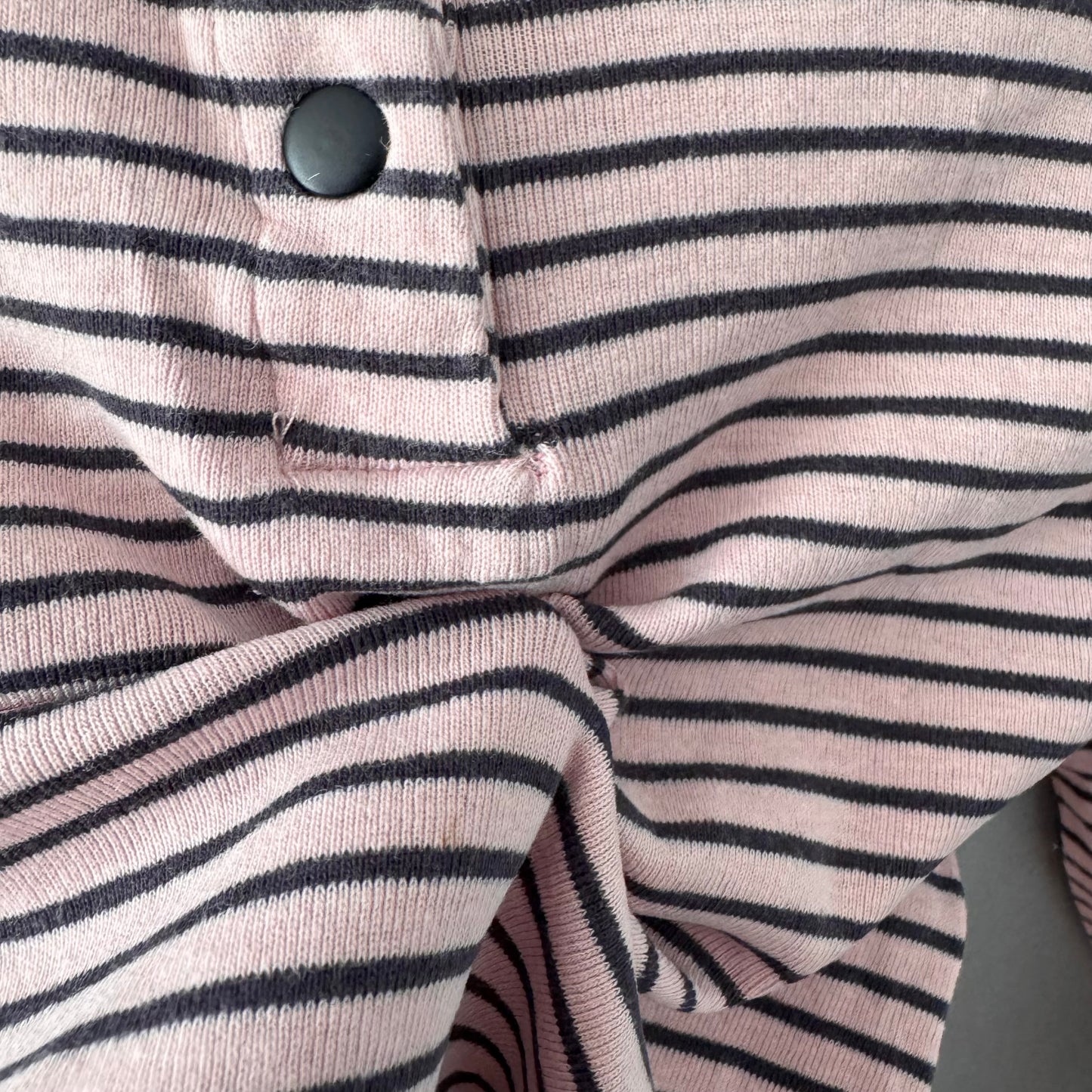 Zara / Pink x brown stripe long sleeve / 3-4Y