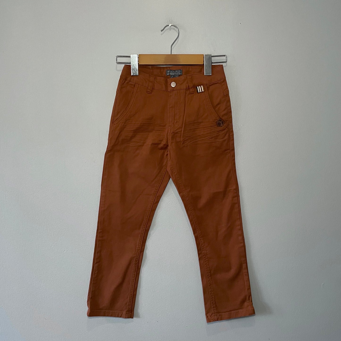 Souris Mini / Brown chino pants / 7Y - New with tag