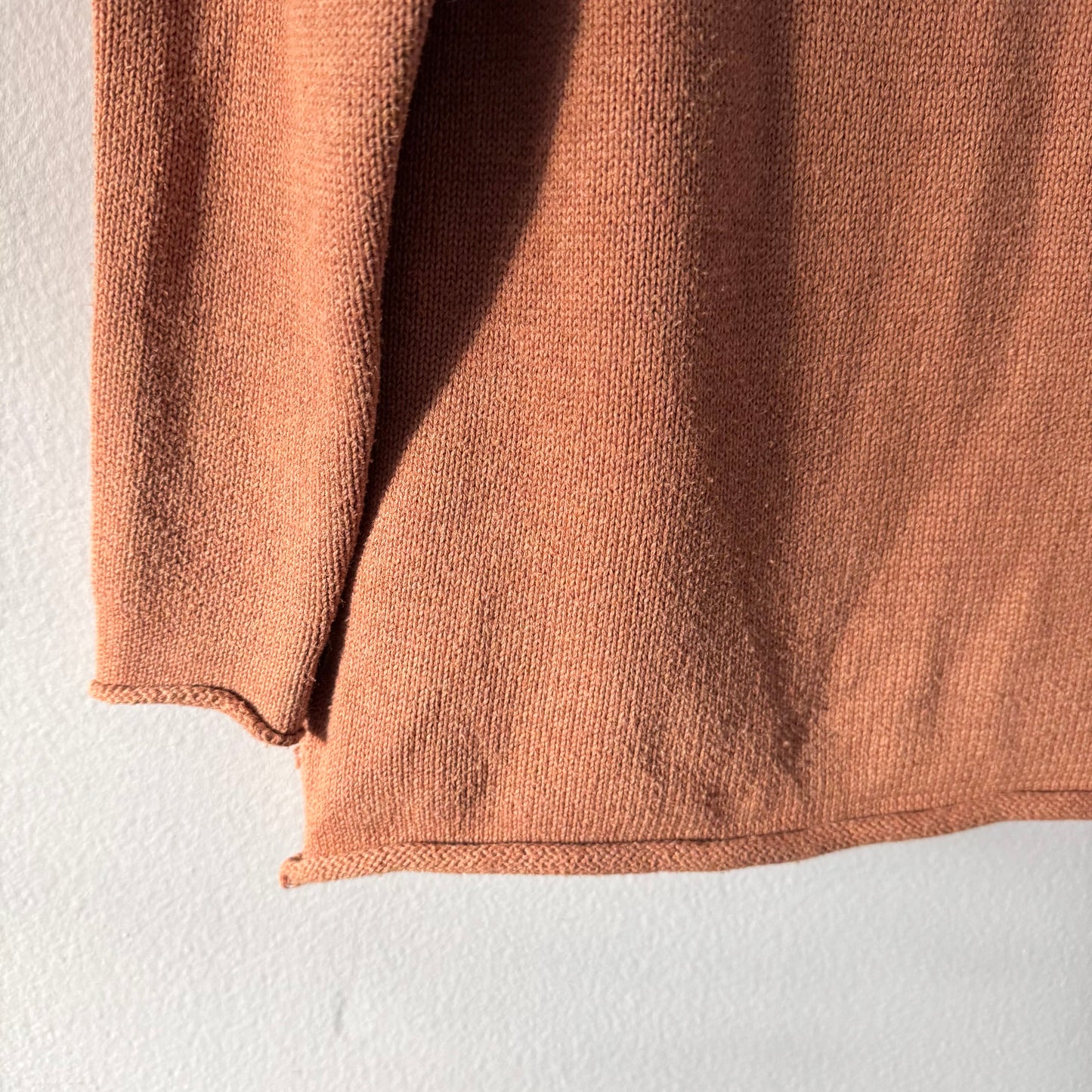 Les Petites Natures / Brown cotton knit tunic / 8-9Y