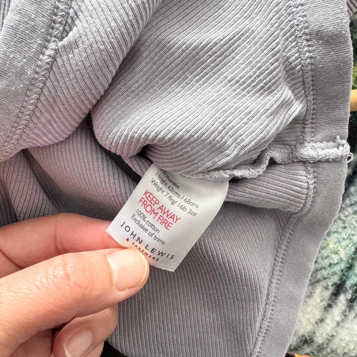 John Lewis / Grenouillère violette / 3-6M