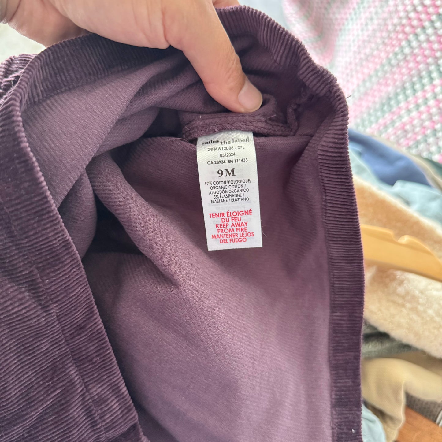 Miles the label / Dark purple velour dress / 9M