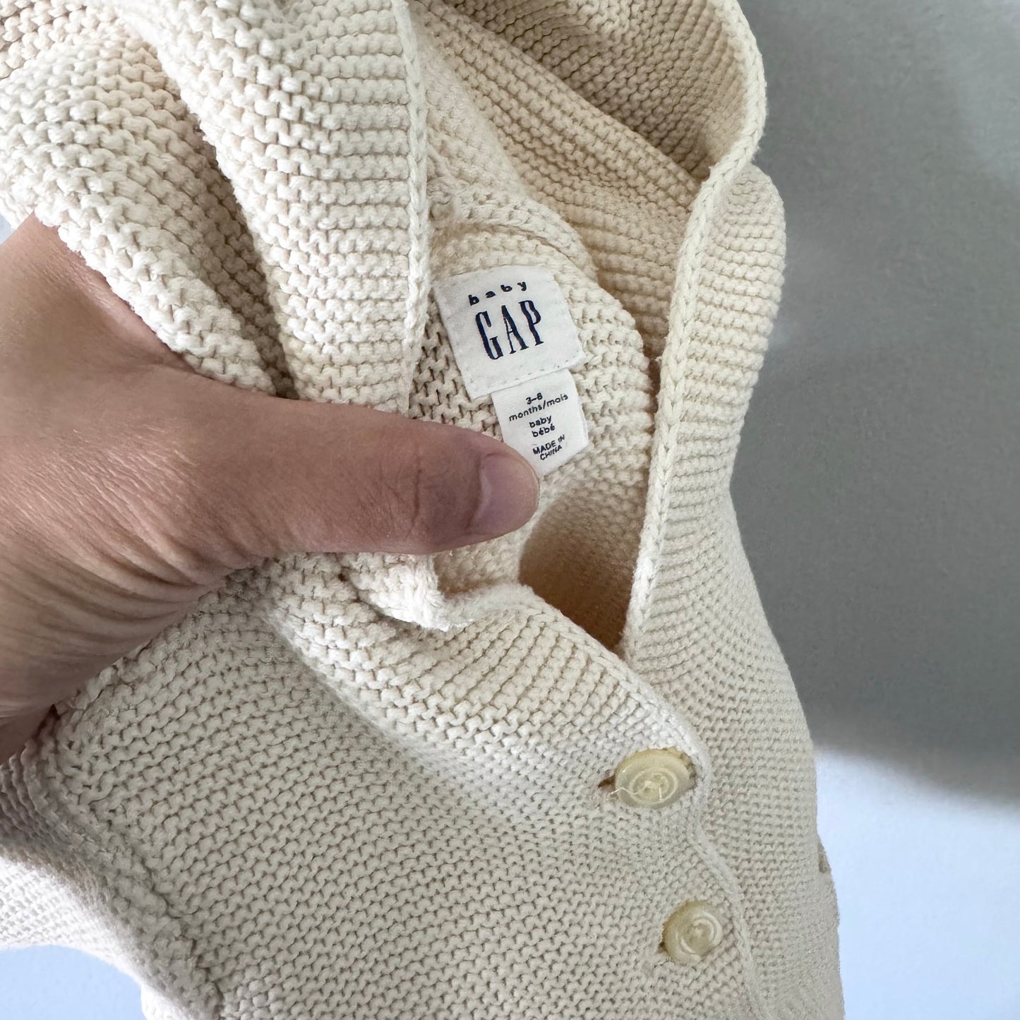 Gap / Off white brannan knit jacket / 3-6M
