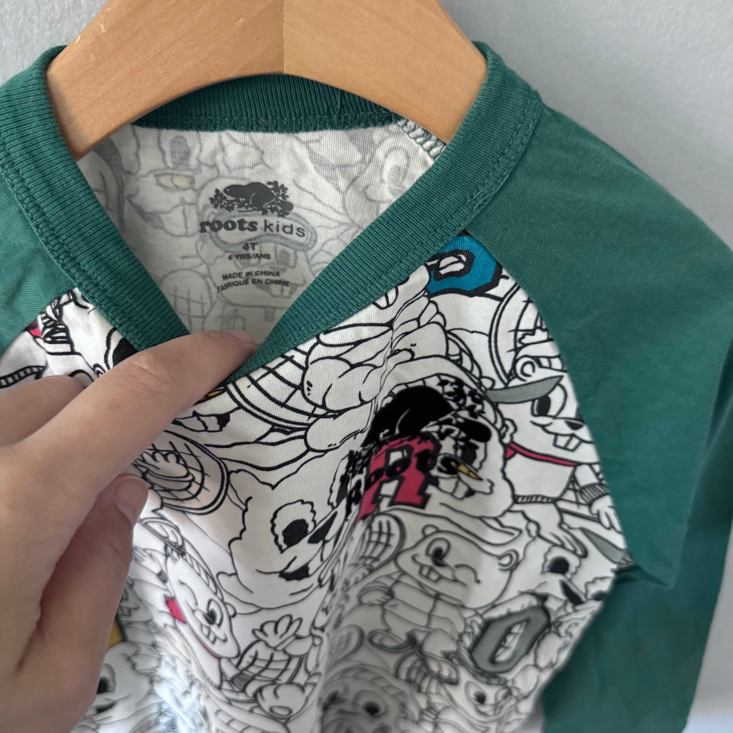 Roots / Beaver long sleeve top / 4T