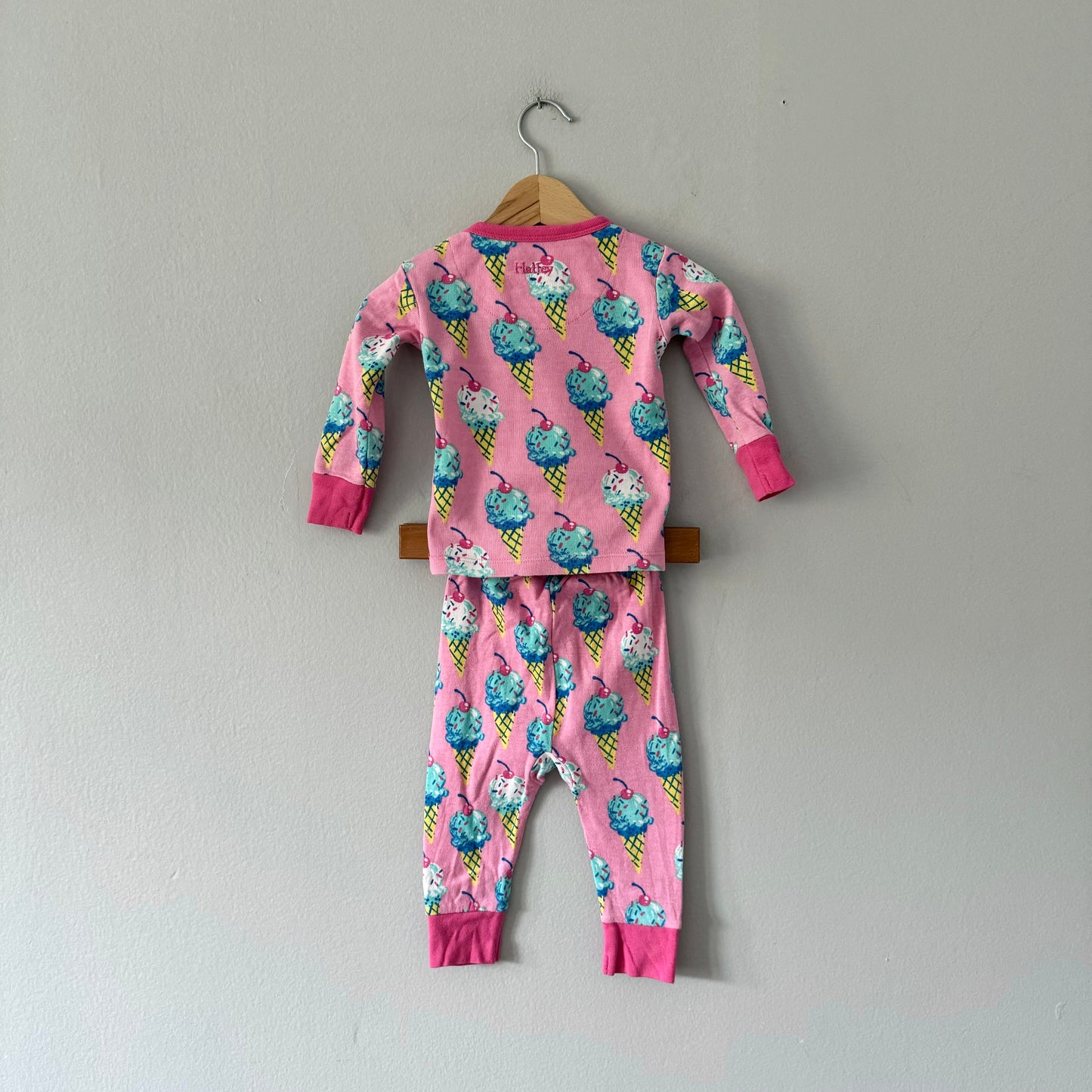 Hatley / Pajama set - Pink x ice cream / 9-12M