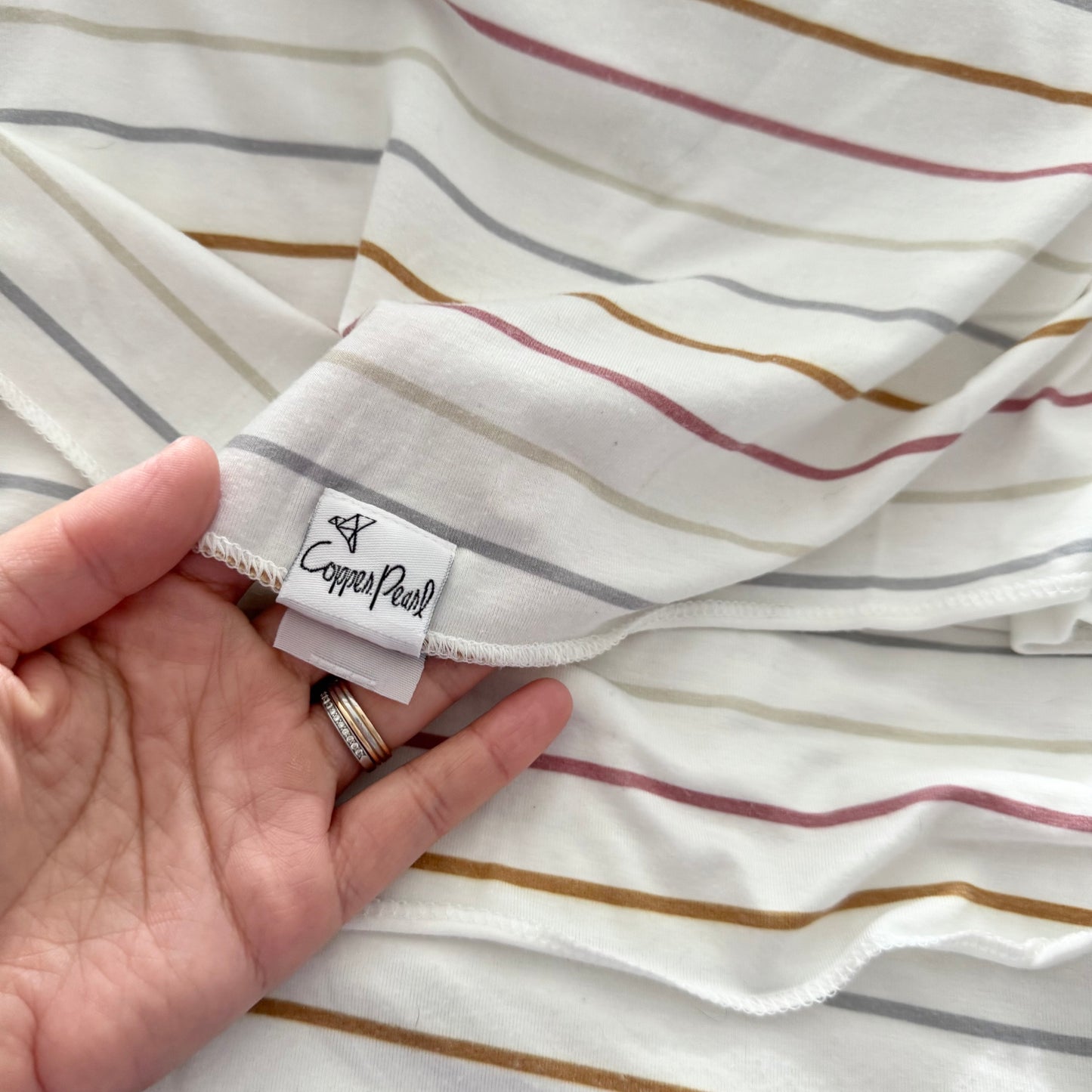Copper Pearl / Stripe blanket