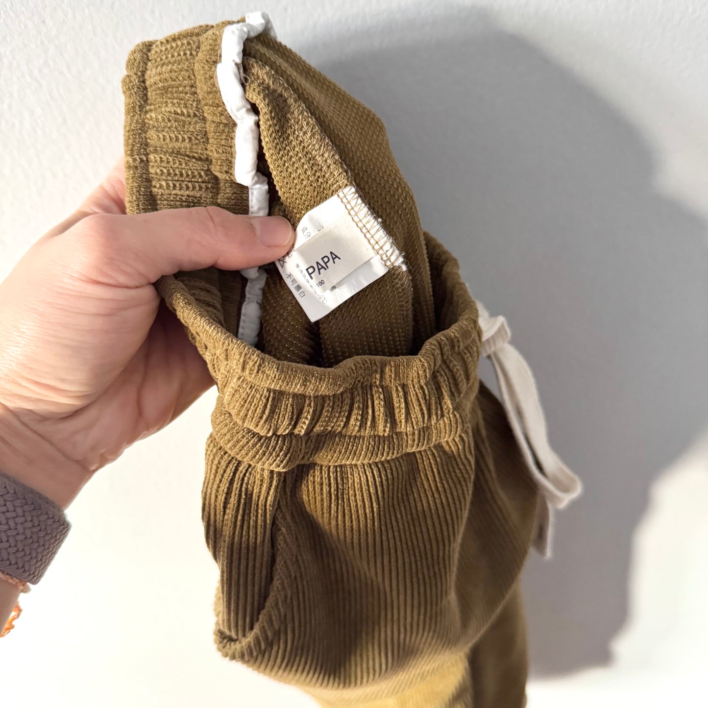Korean brand / Brown corduroy soft pants / 3Y