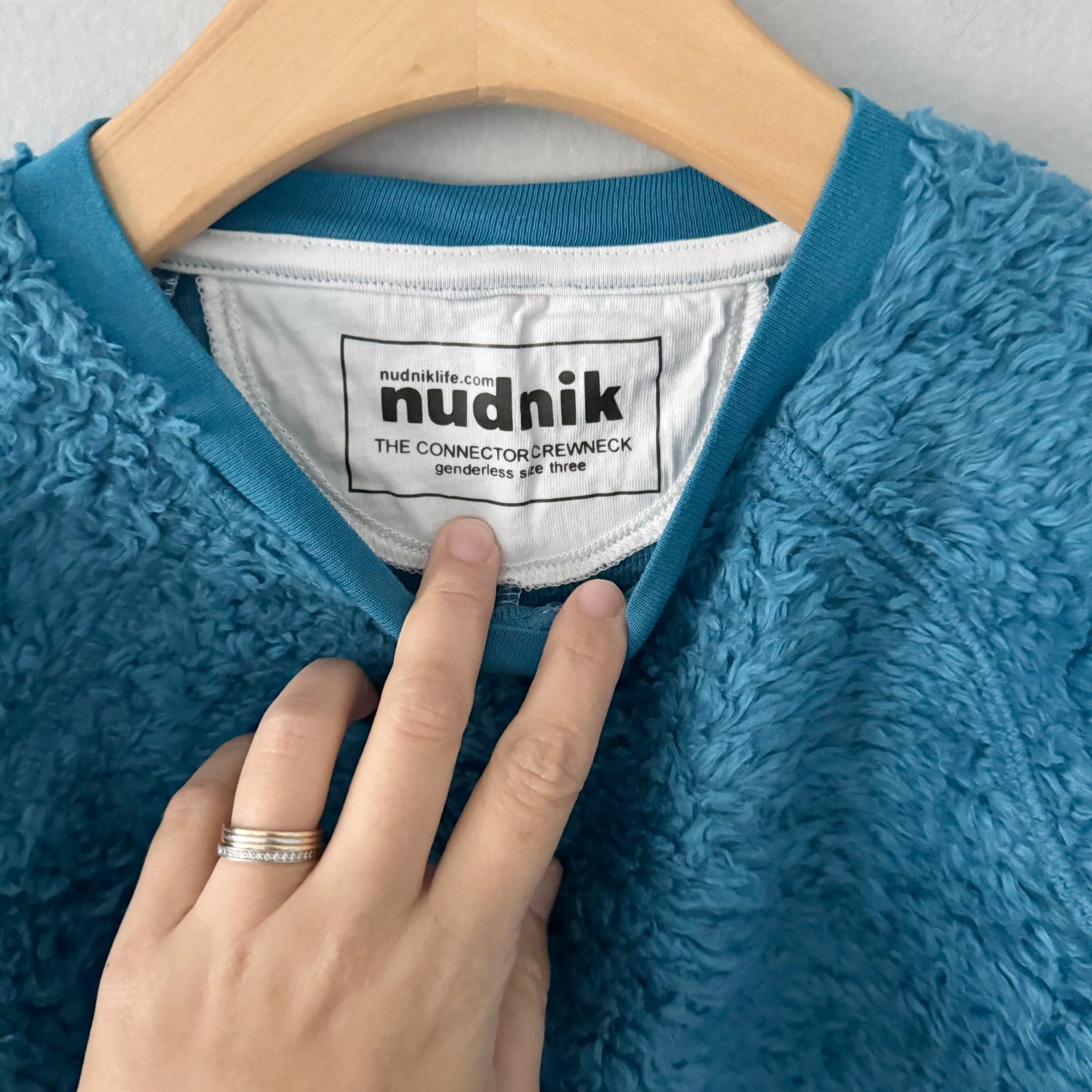 Nudnik / Blue sherpa pullover / 3Y