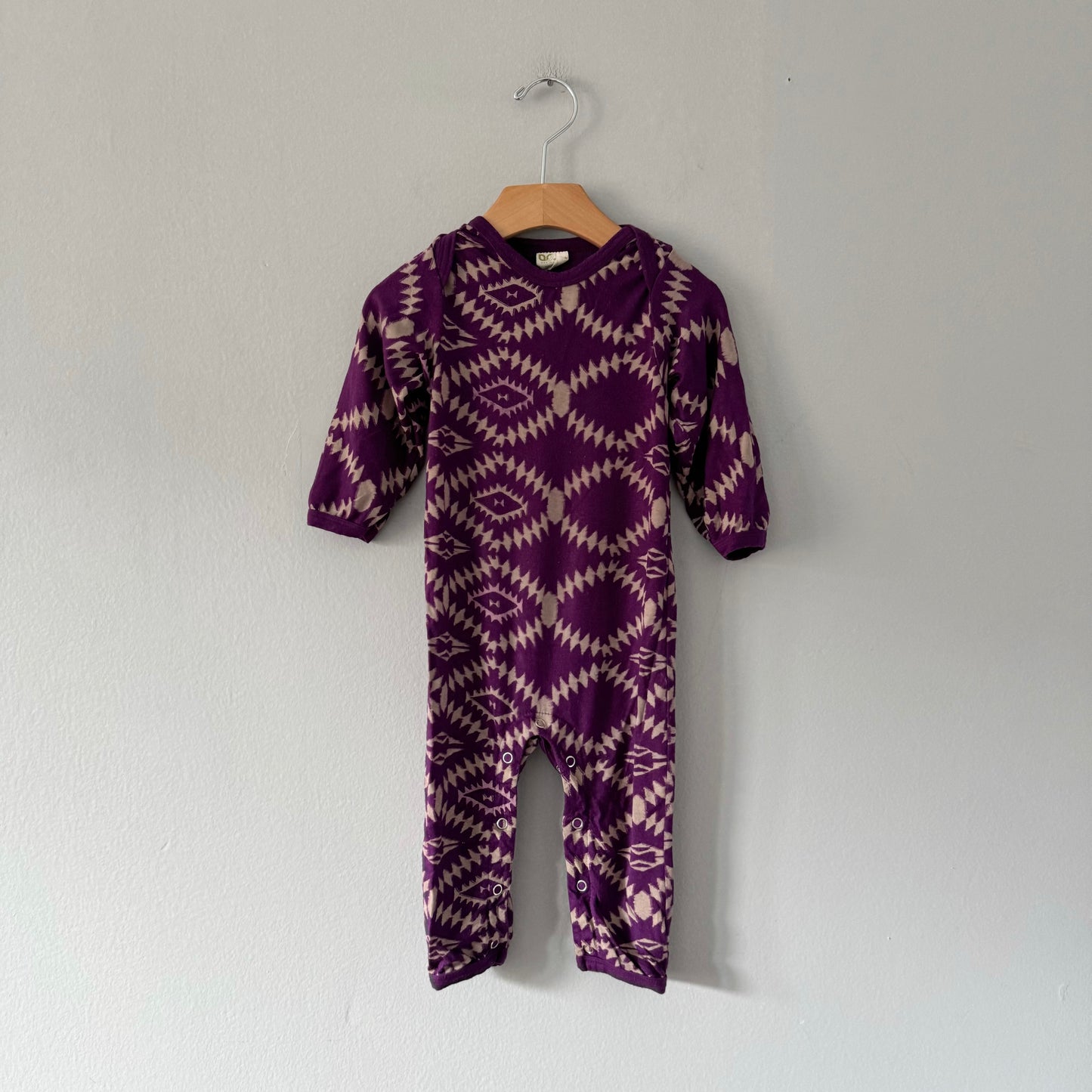 This is J / Purple bamboo viscose romper / 12-18M