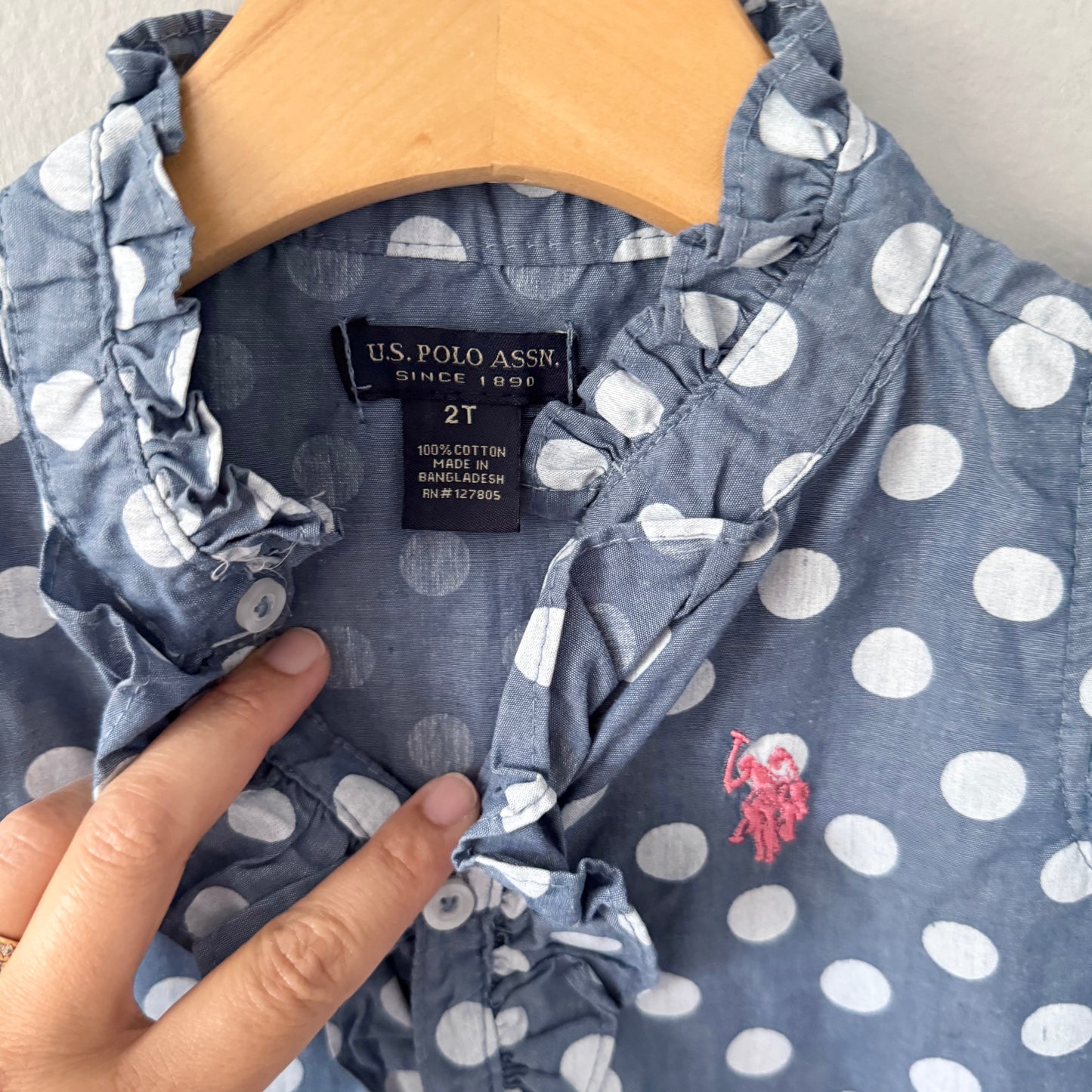 US Polo / Navy x dots dress / 2T
