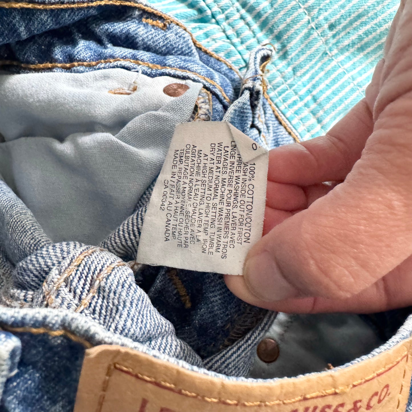 Levi's / Vintage straight denim, Made in Canada / 2Y
