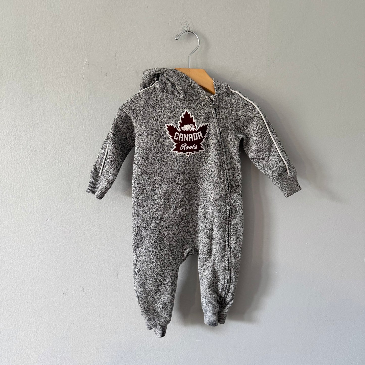 Roots / Salt and pepper romper / 6-12M