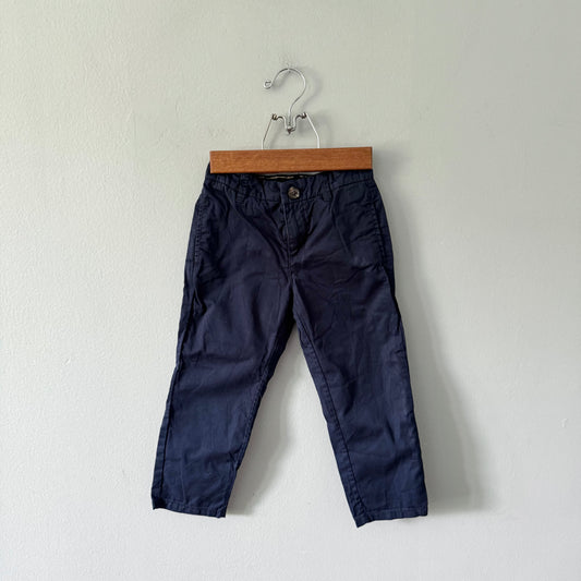 H&M / Navy chino pants / 2-3Y