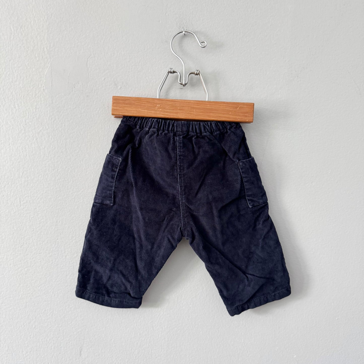 Petit Bateau / Dark navy corduroy lined pants / 6M