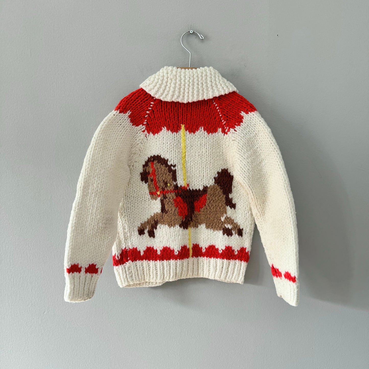 Handmade / Merry go around knit sweater / 5Y