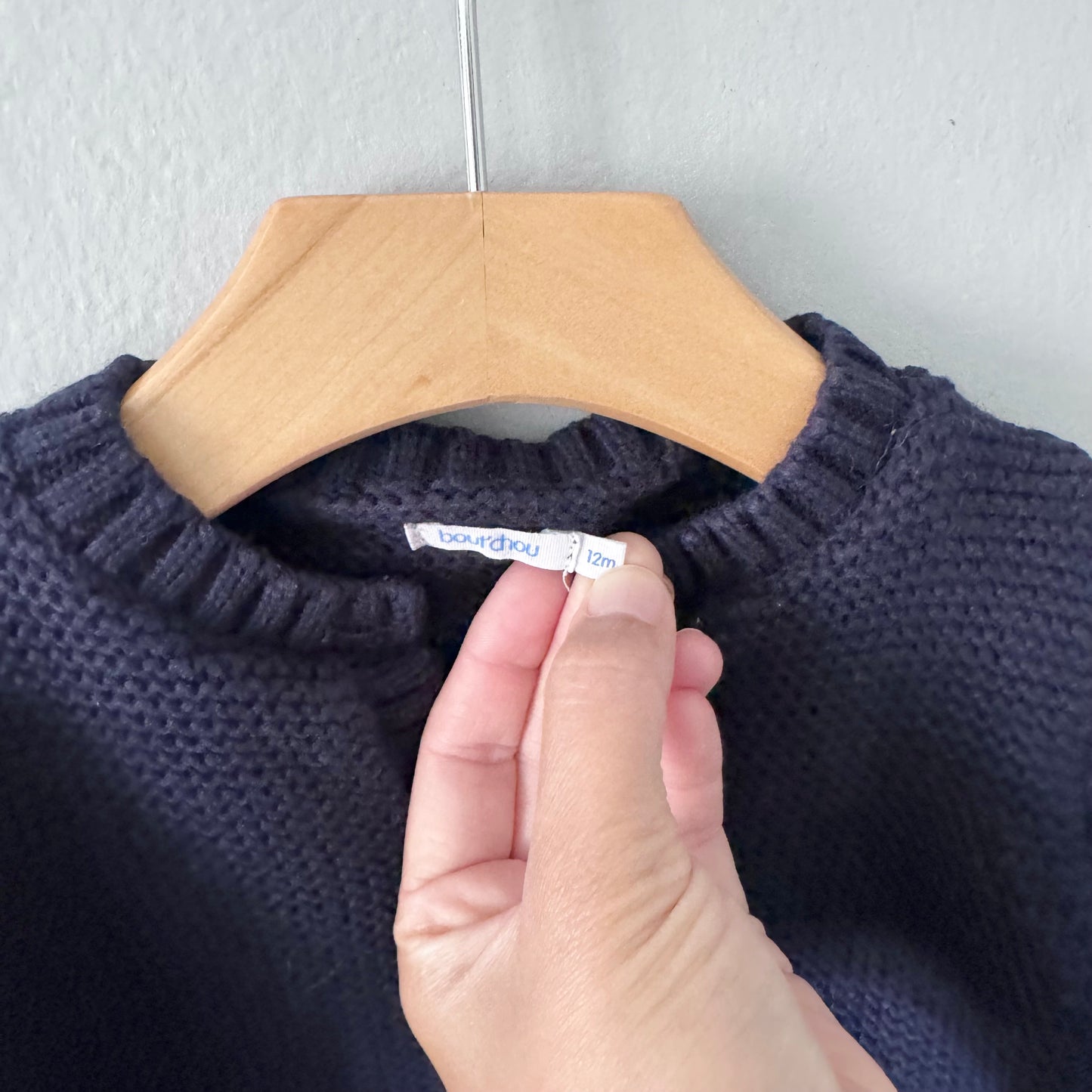 Bout' Chou / Navy cotton & wool jacket / 12M