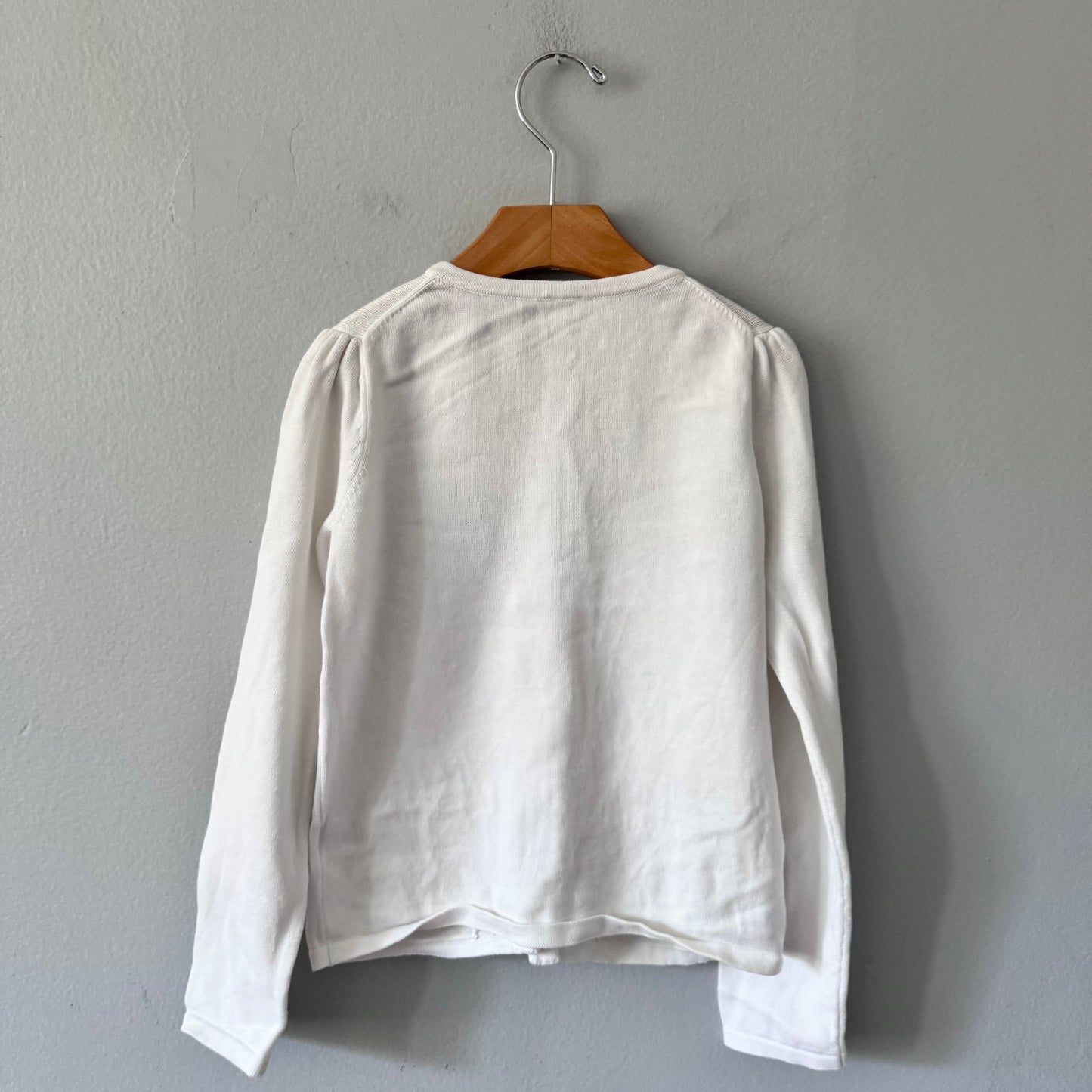 Janie & Jack / White cotton cardigan / 6Y