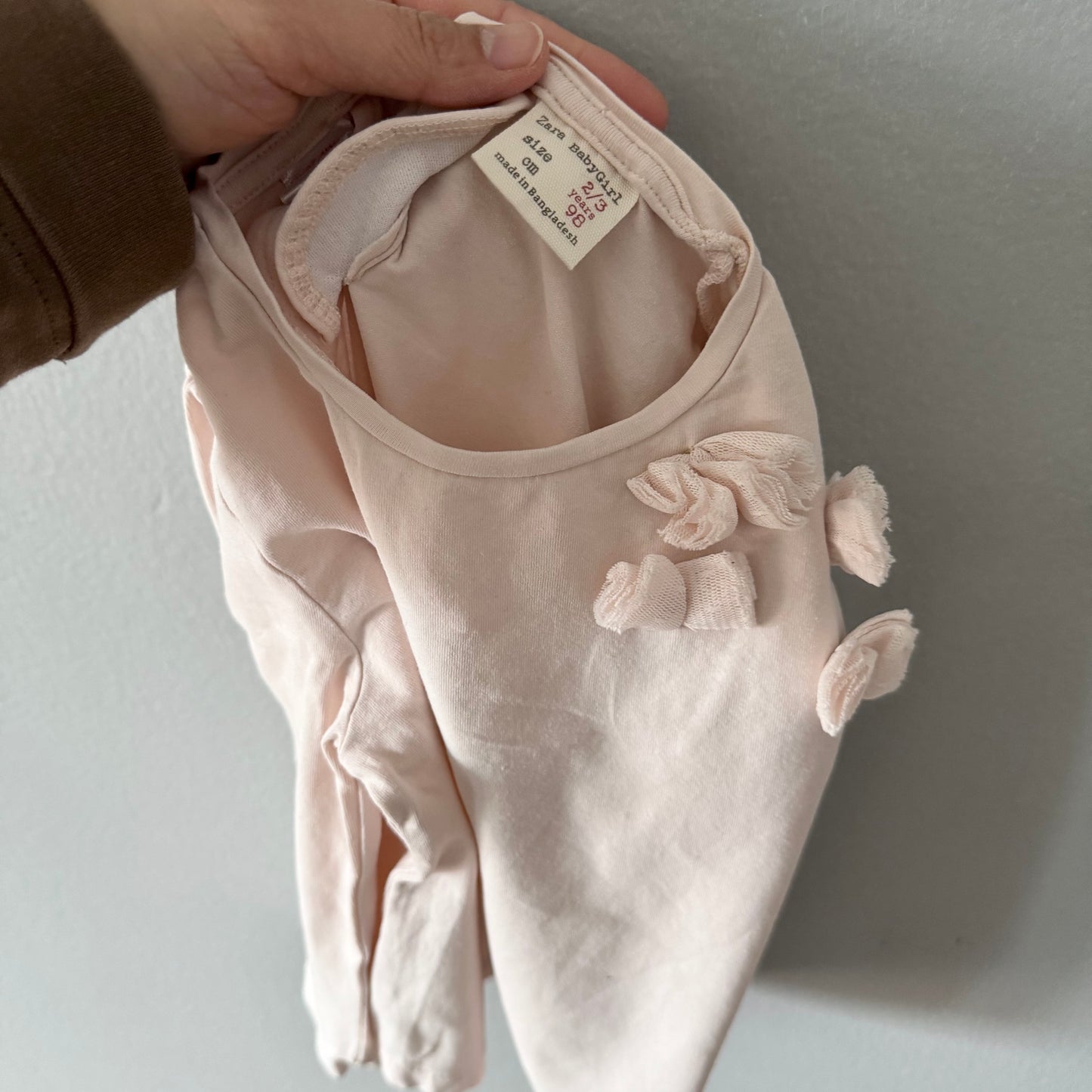 Zara / Light pink long sleeve top / 2-3Y