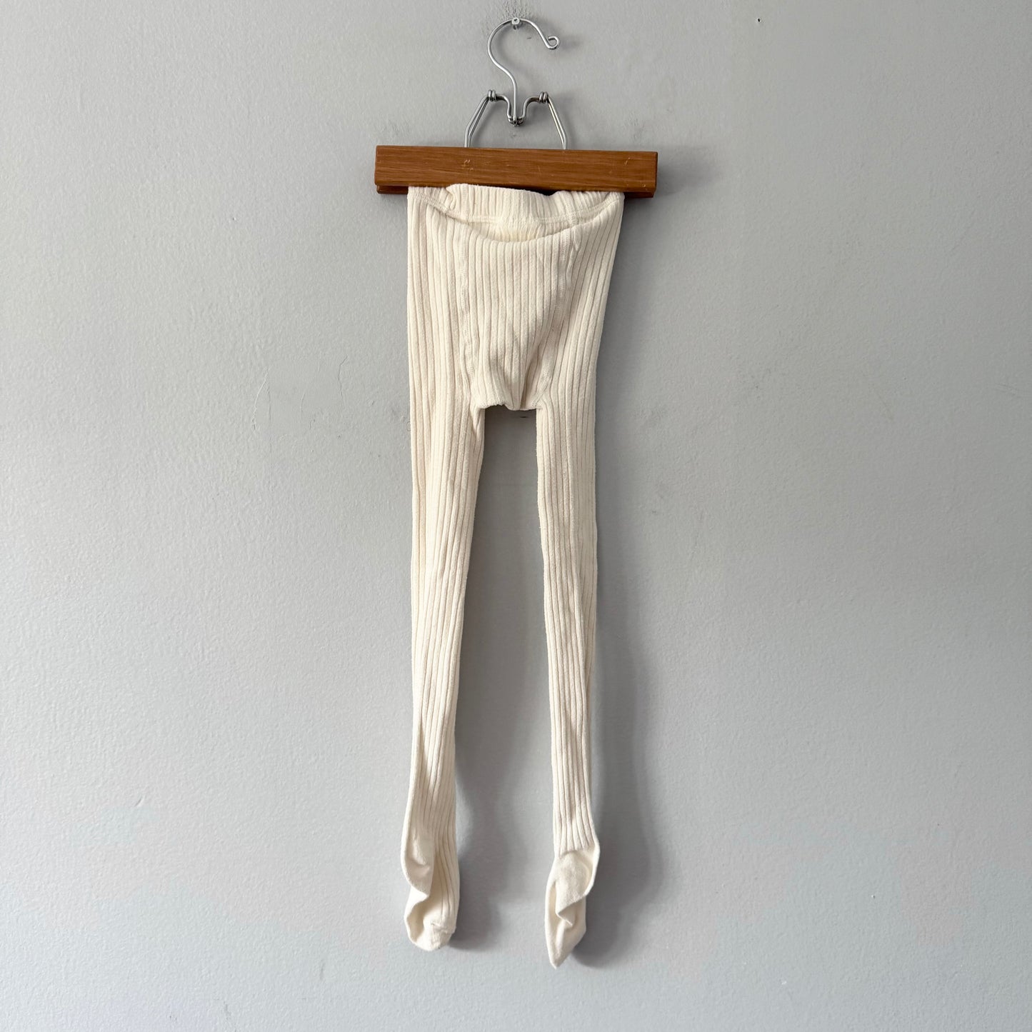 H&M / Ribbed tights - White / 3-4Y