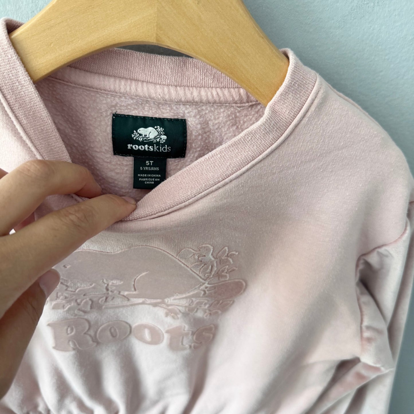 Roots / Light pink crew dress / 5T