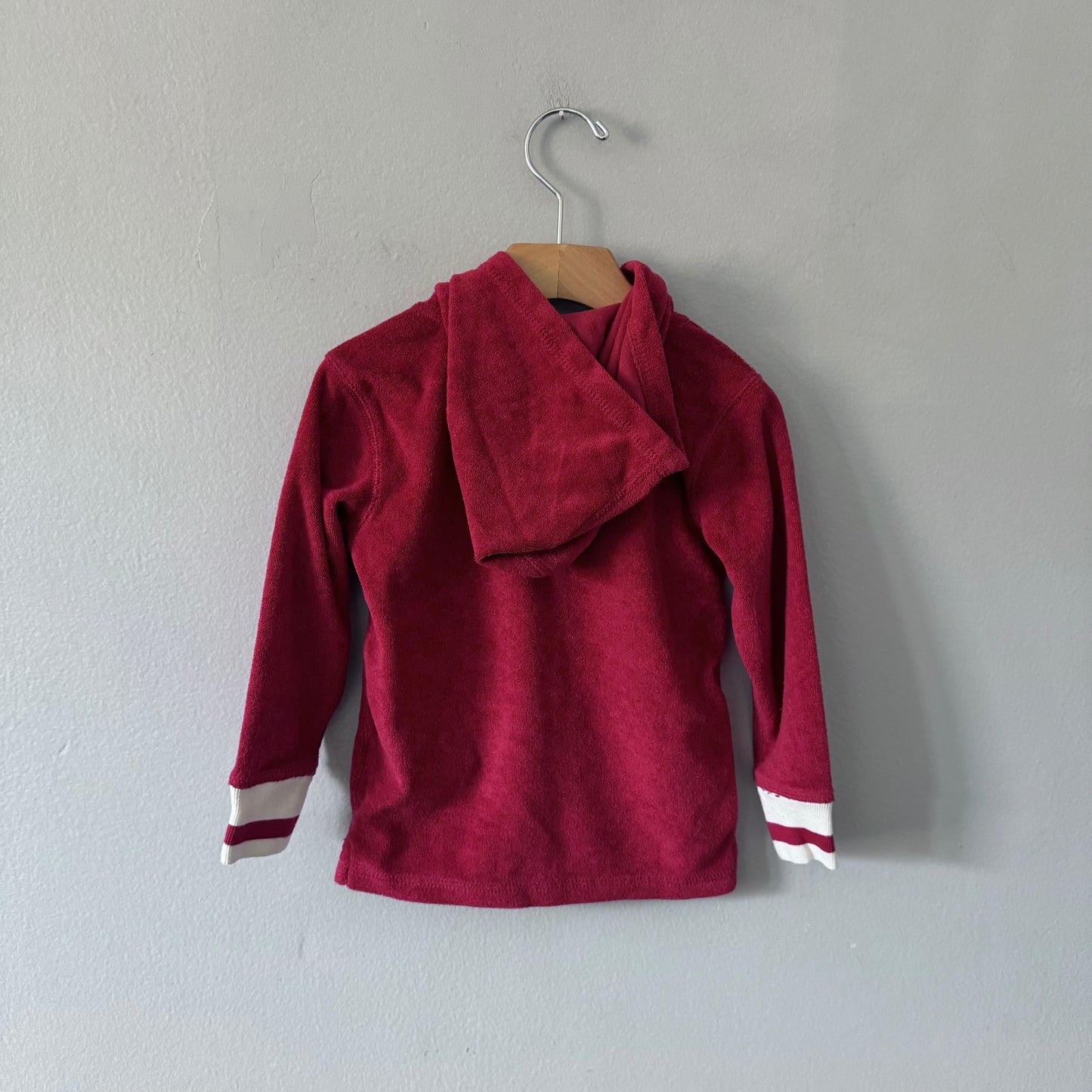 Roots / Red pile zip up hoodie / 2T