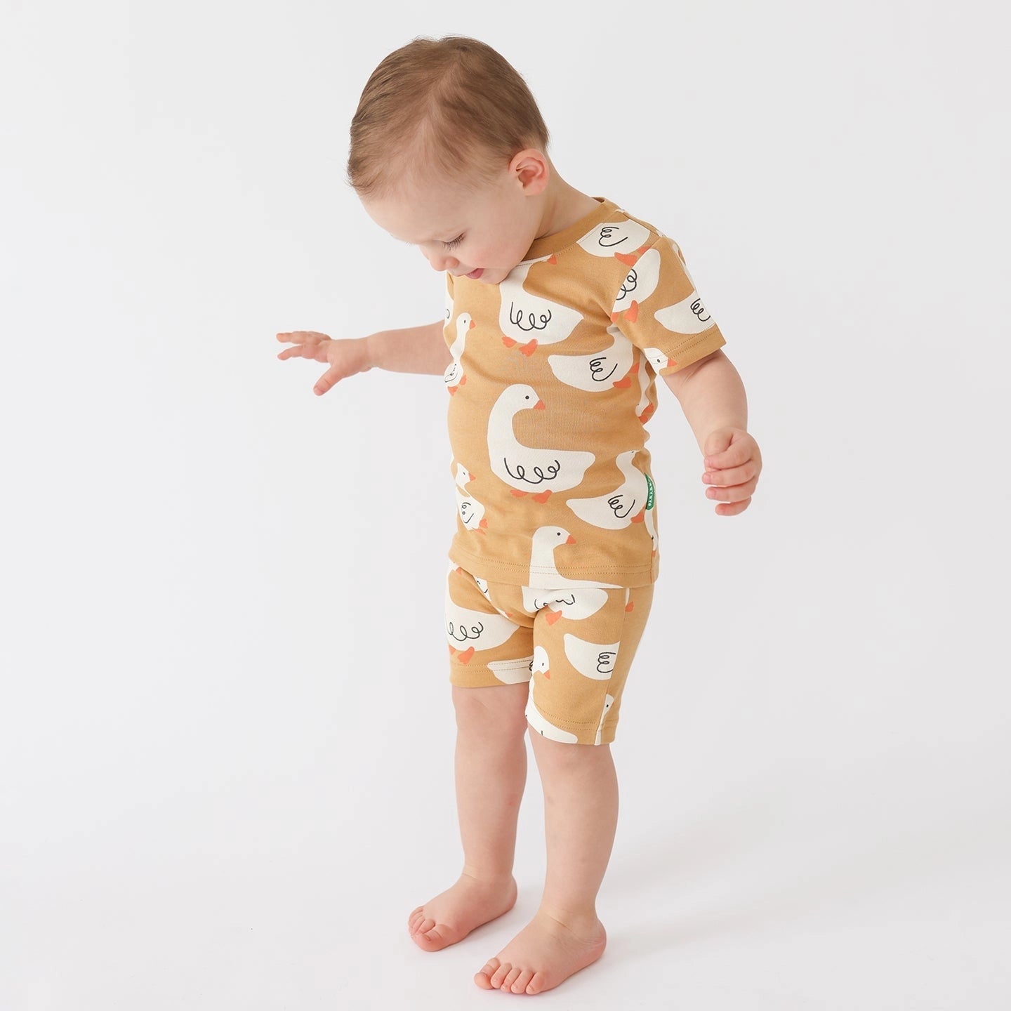 Parade Organics / "My Jammies" Organic Kids' Pajamas - Short 9/10 Years, Goose