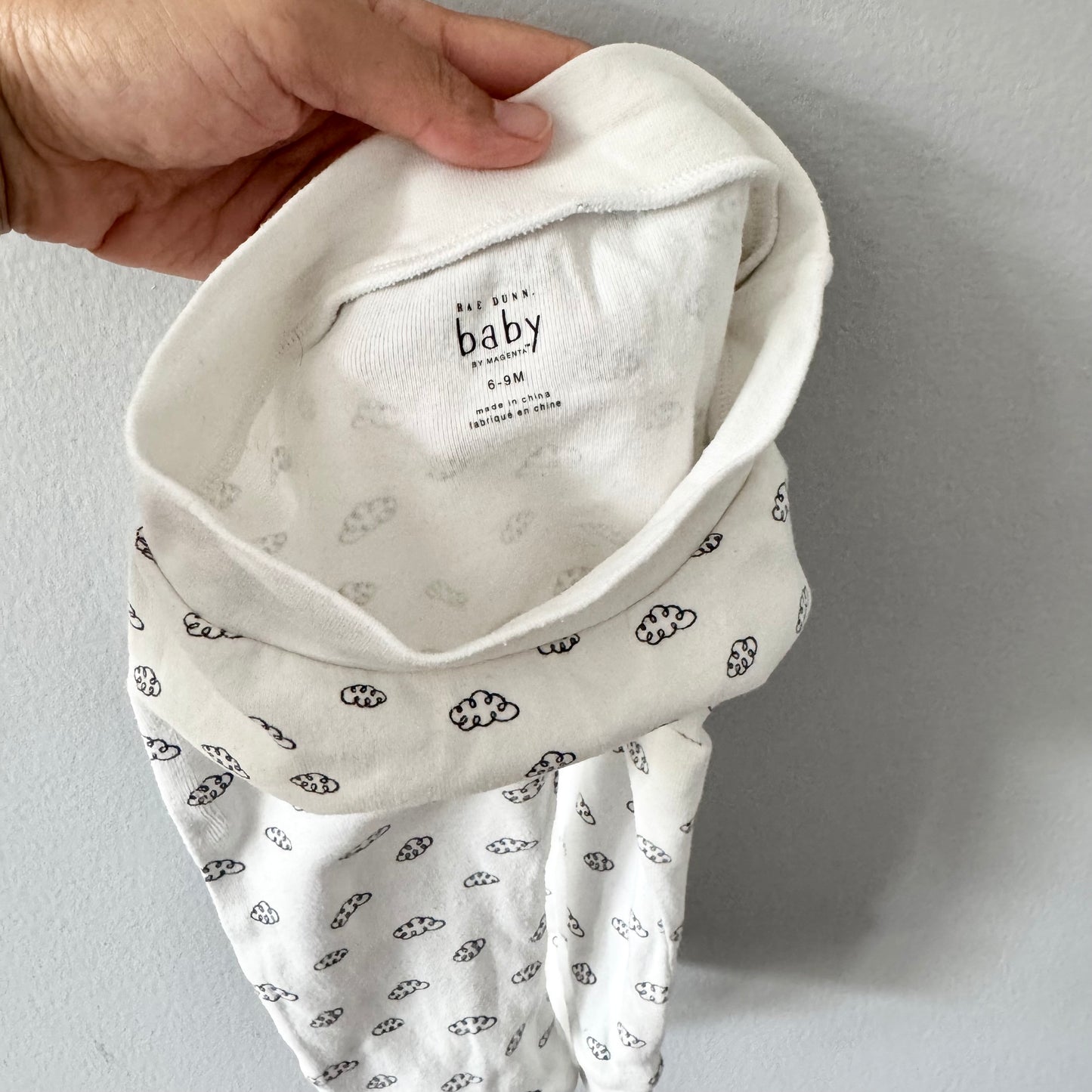 Rae Dunn / White x cloud harem pants / 6-9M