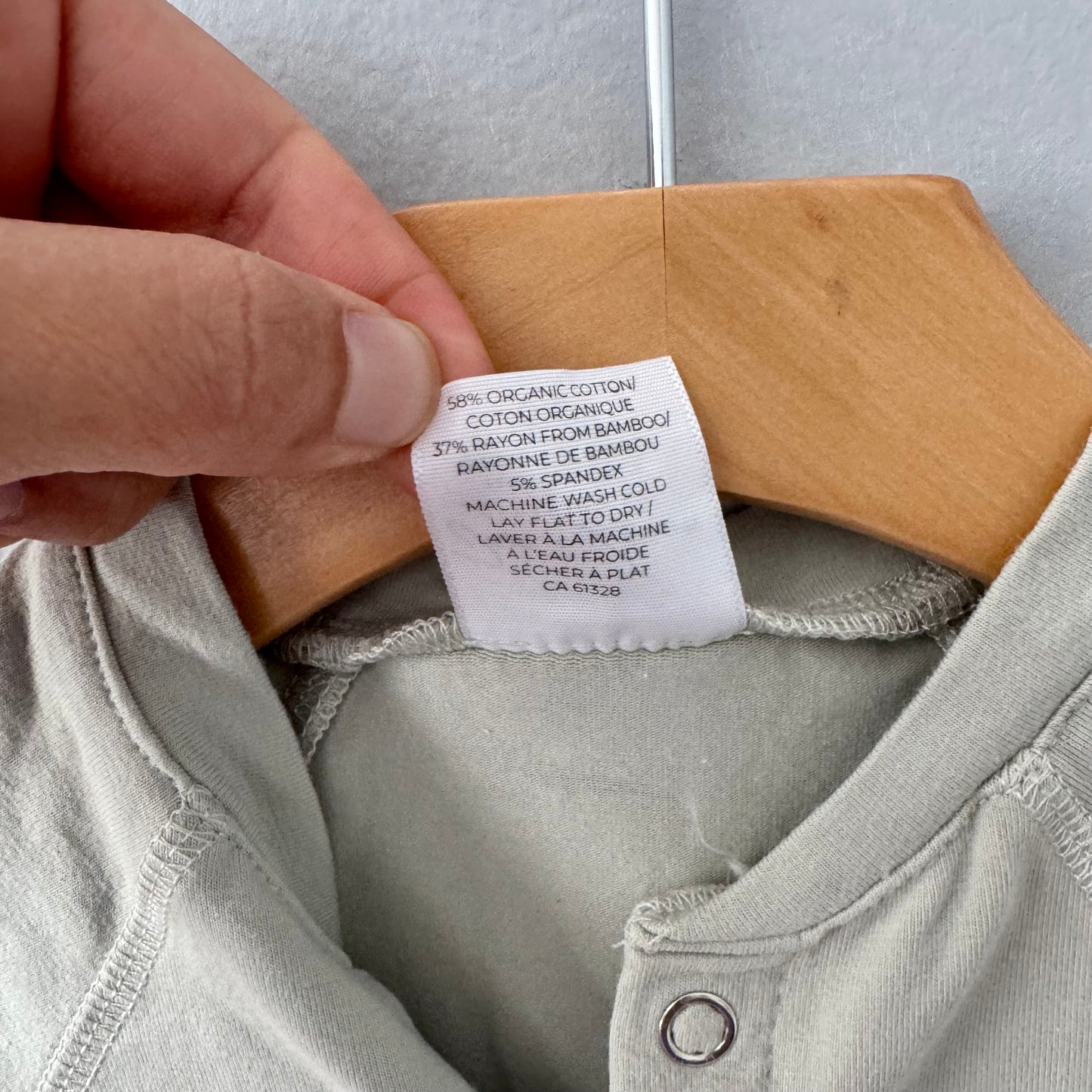 Jax + Lennon / Light grey summer romper / 0-6M