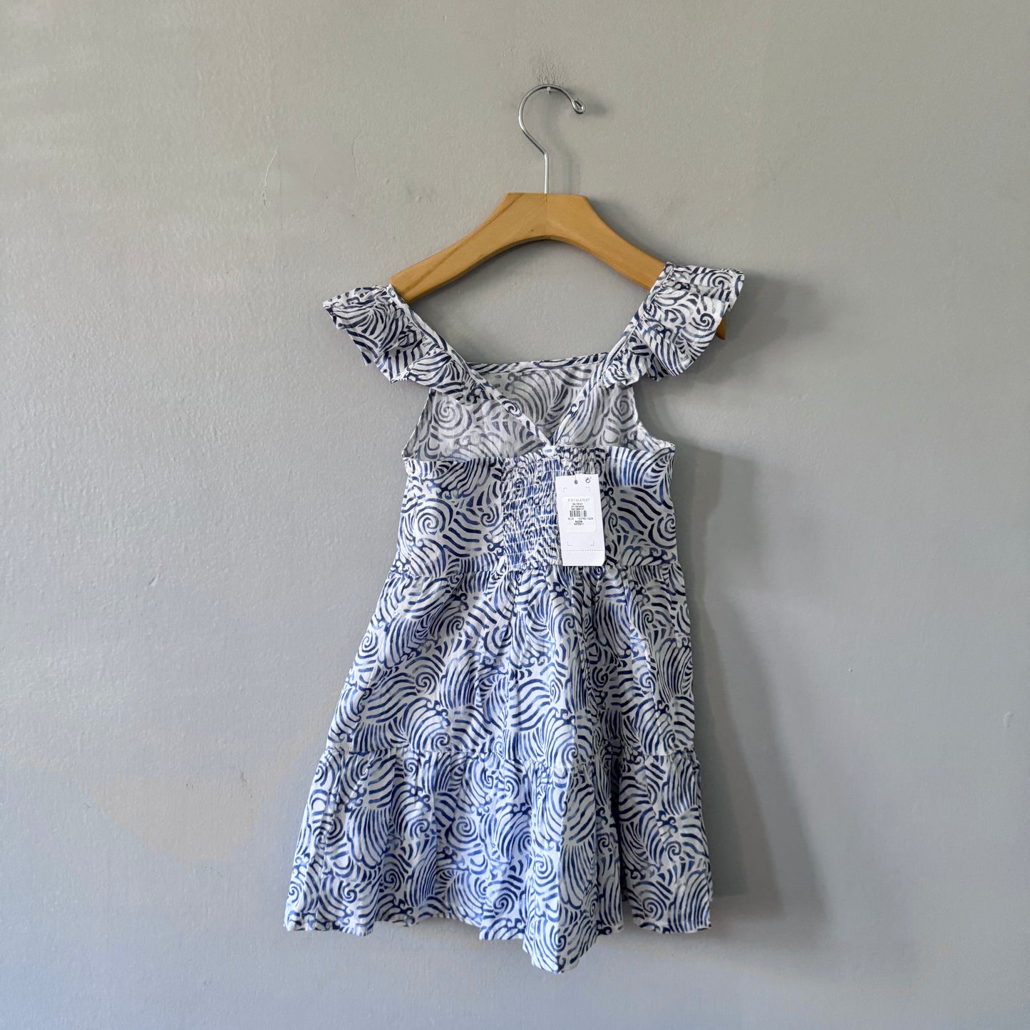Primark care / White x blue cami dress / 4-5Y - New with tag