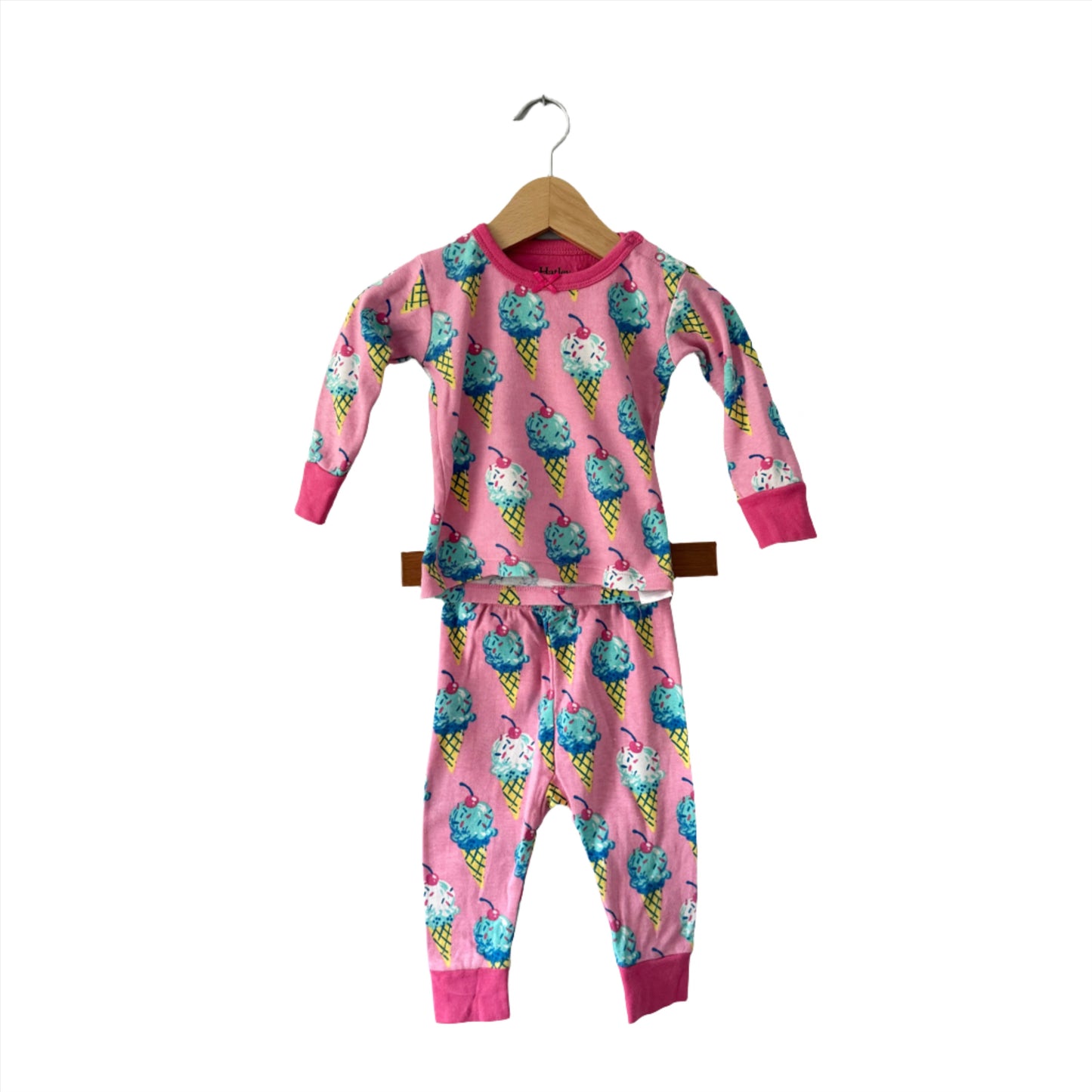 Hatley / Pajama set - Pink x ice cream / 9-12M