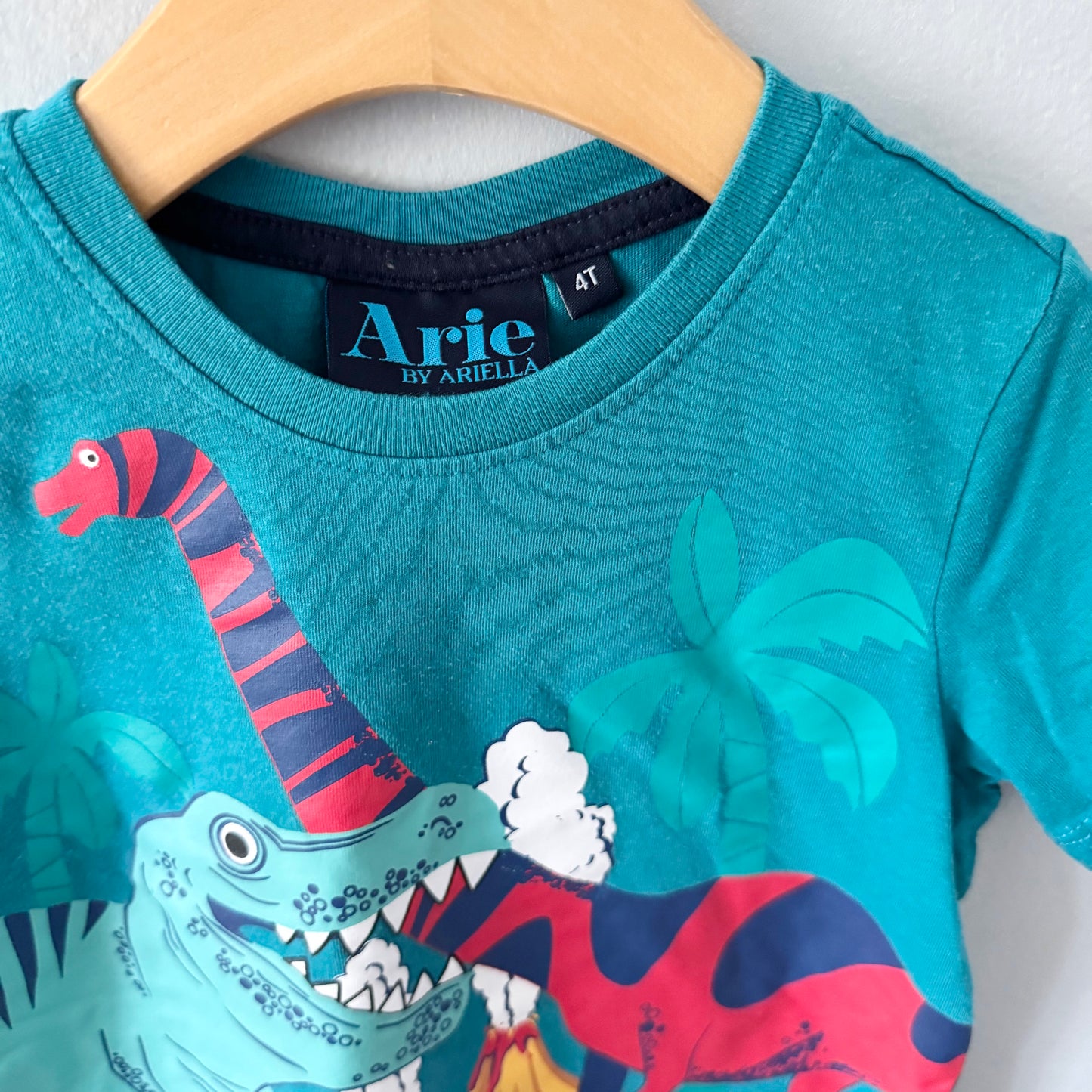 Arie / Green dinosaur T-shirt / 4T