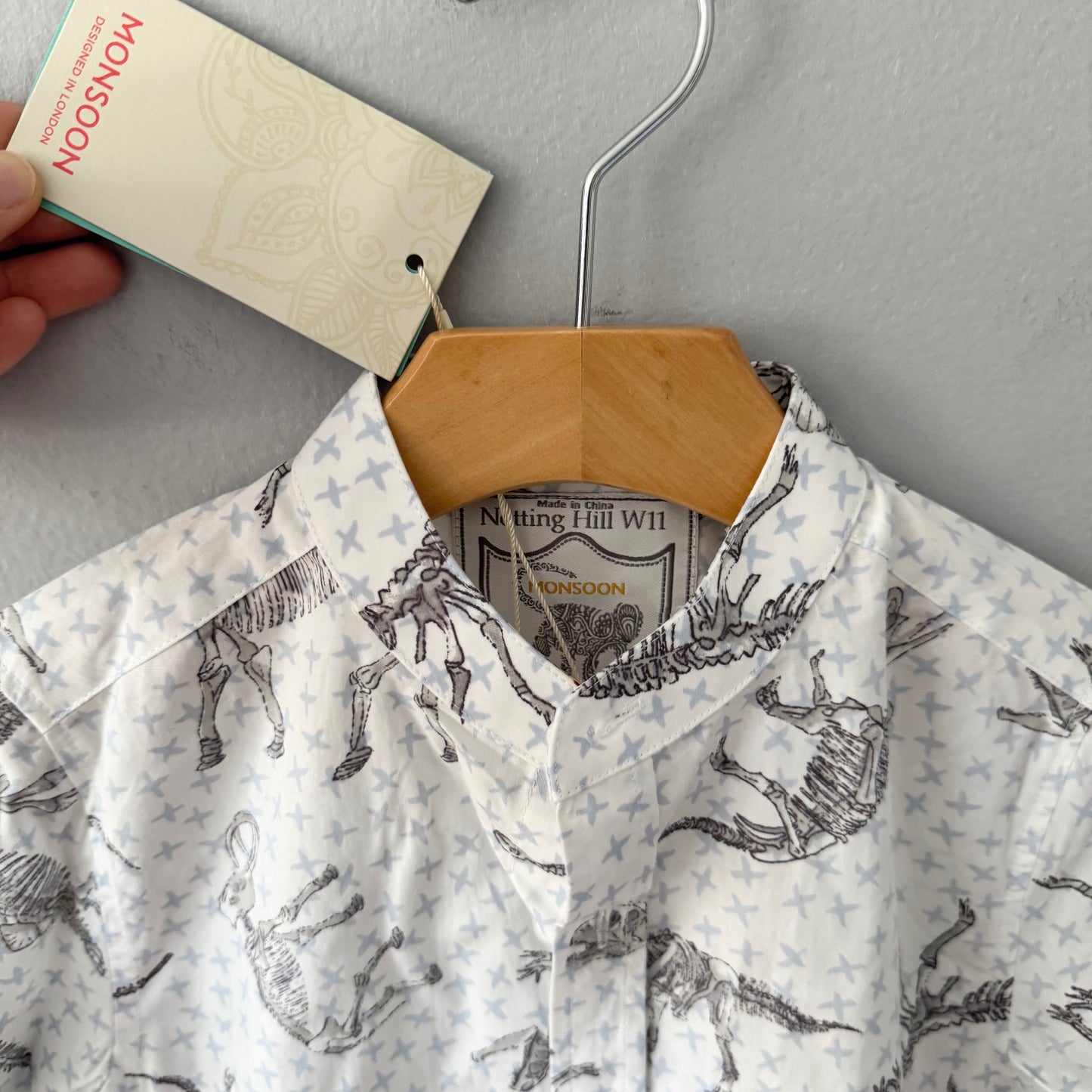 Monsoon / White fossil shirt / 6Y - New with tag
