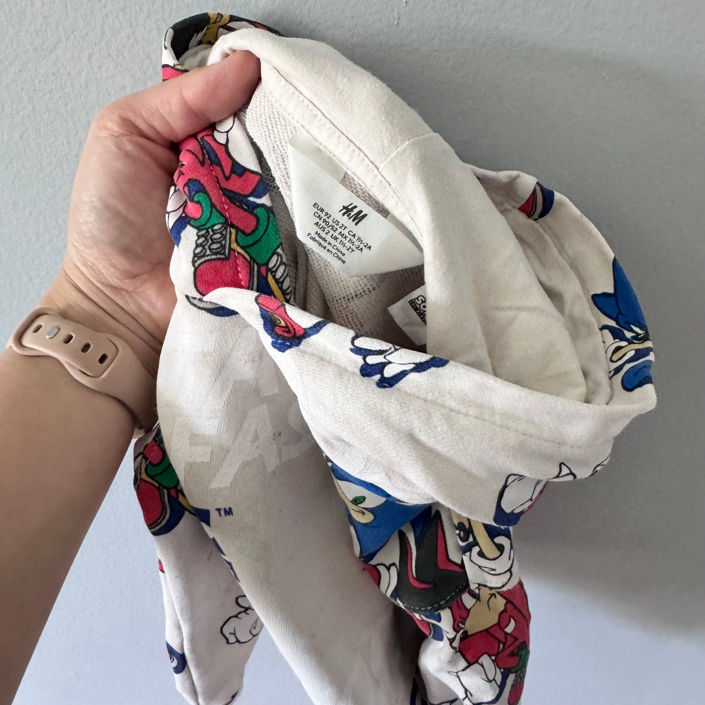 H&M / Sonic hoodie / 18-24M