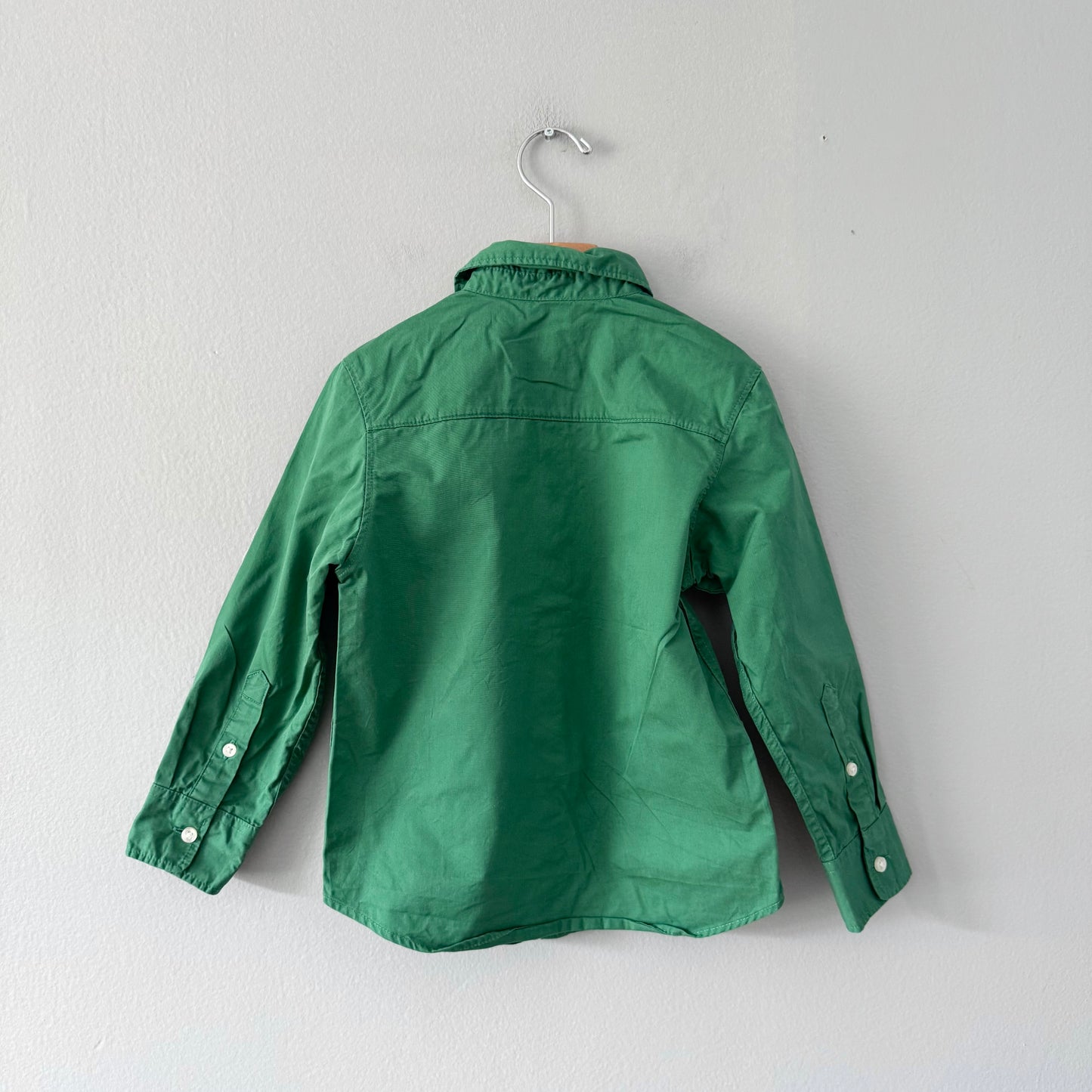 H&M / Green dress shirt / 4-5Y